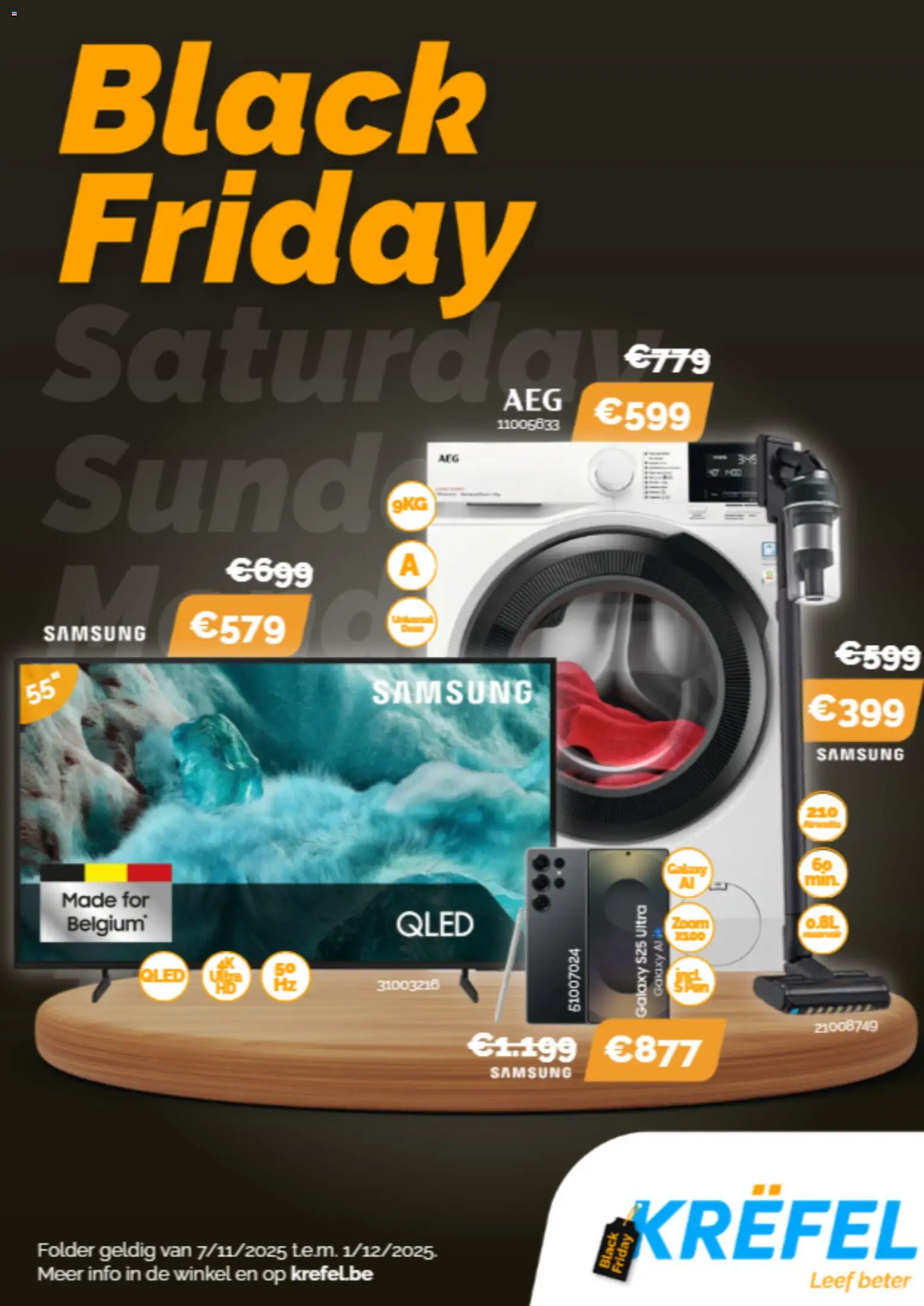 Voorbeeld van Black Friday van winkel Krëfel geldig vanaf 07/11/2025