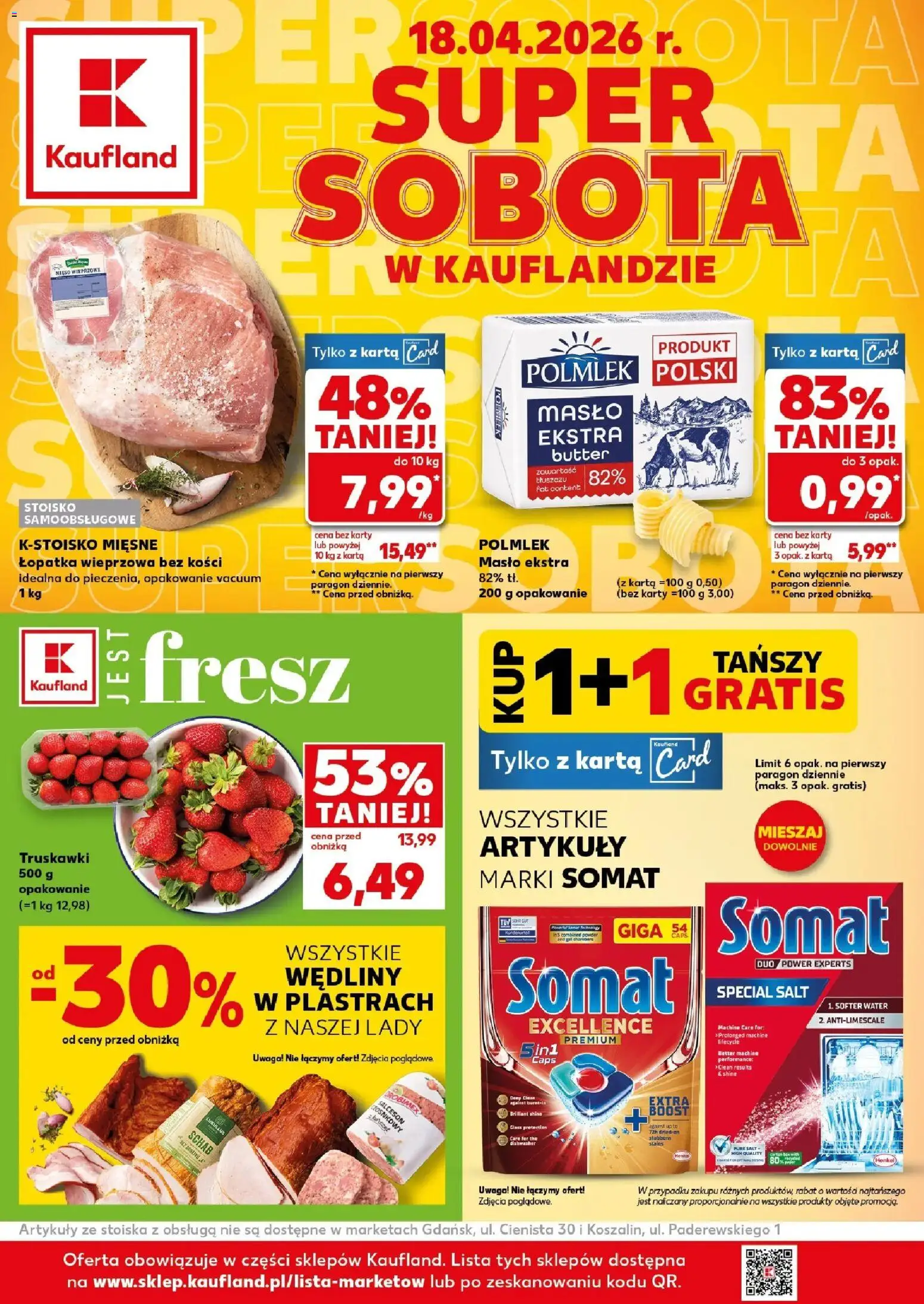 Pogląd gazetki "Kaufland gazetka - Super Sobota" ze sklepu Kaufland ważnej od 18.04.2026
