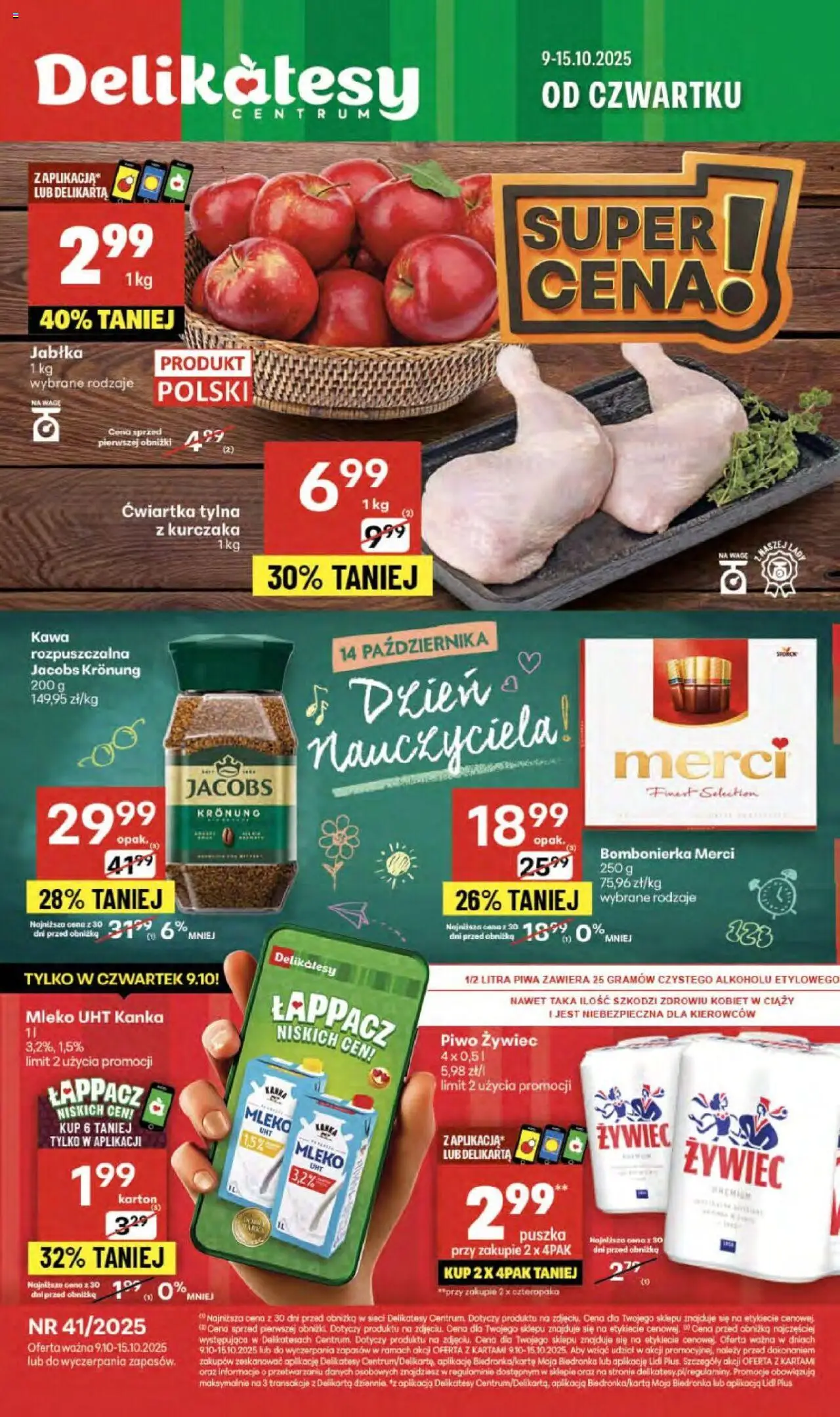 Delikatesy Centrum gazetka 09.10.2025 - Nowa gazetka promocyjna - Numer strony 1