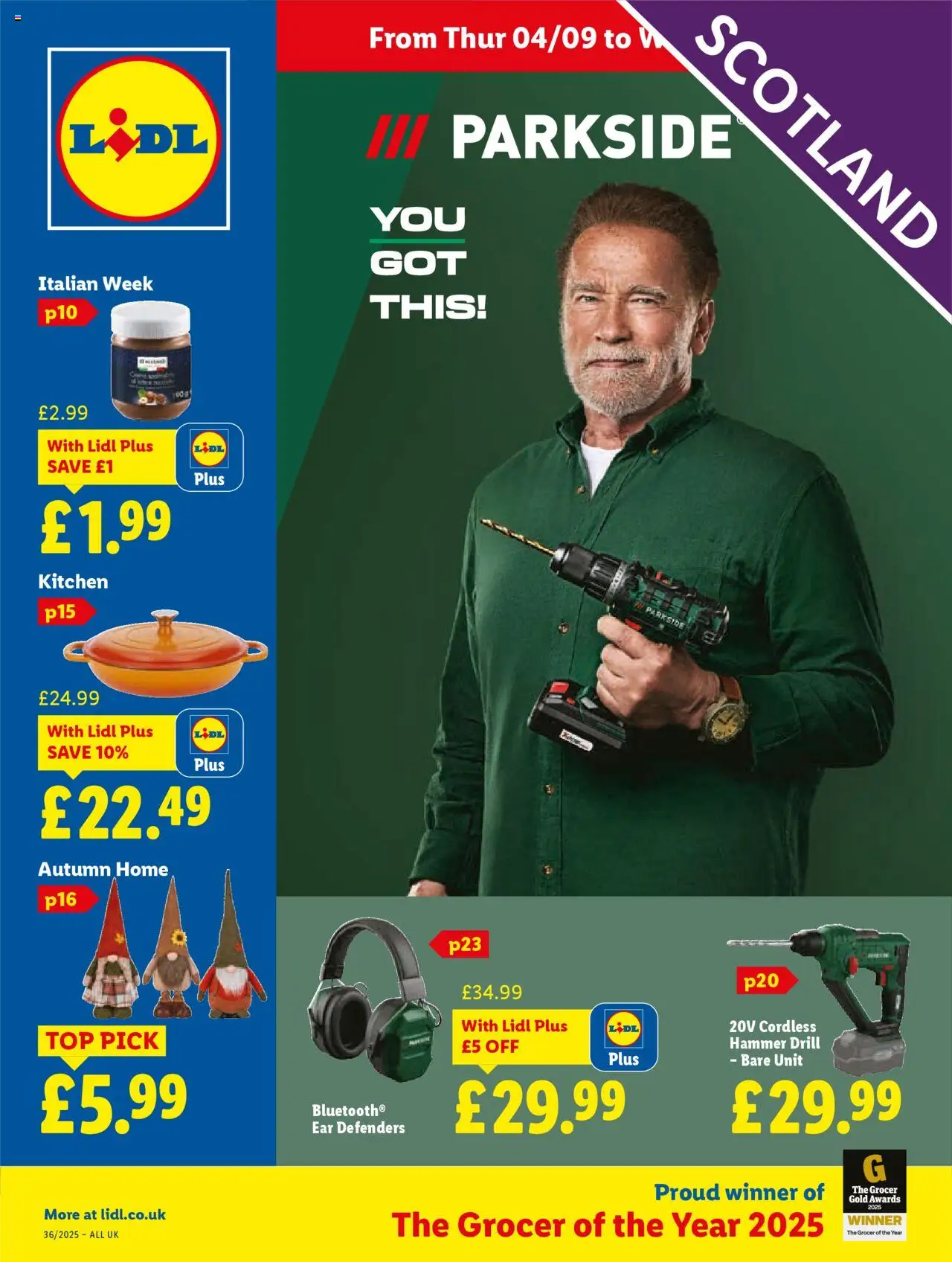 Lidl shop Lidl Weekly Scotland valid from 04/09/2025 - Page number 1 - Kitchen, Drill, Hammer drill