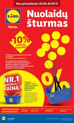 LIDL parduotuvės leidinio Leidinys - Nuolaidų šturmas galiojančio nuo 2026.02.09 peržiūra