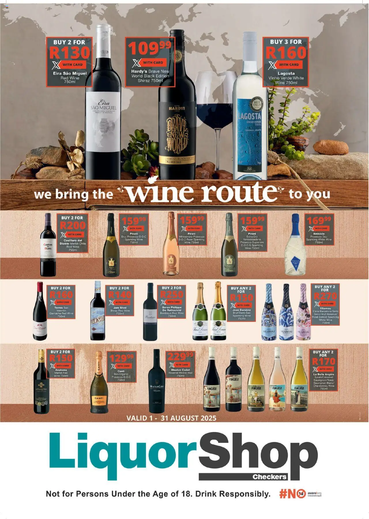 Checkers Wine Promotion 01/08 - 31/08/2025 >> Catalogue