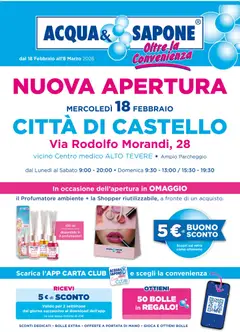 Anteprima dell'opuscolo Acqua e Sapone volantino Città di Castelo dal negozio Acqua e Sapone valido da 18/02/2026