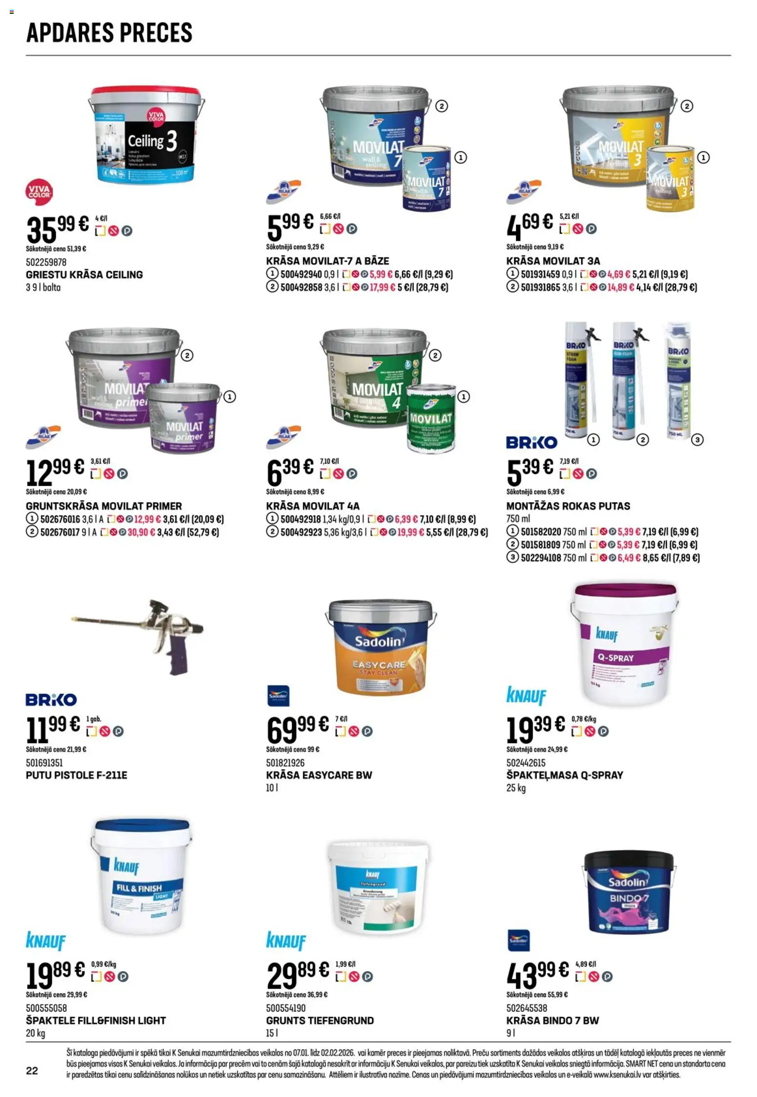 Skatīt K-Senukai akciju bukletu, derīgs no 2026.01.07