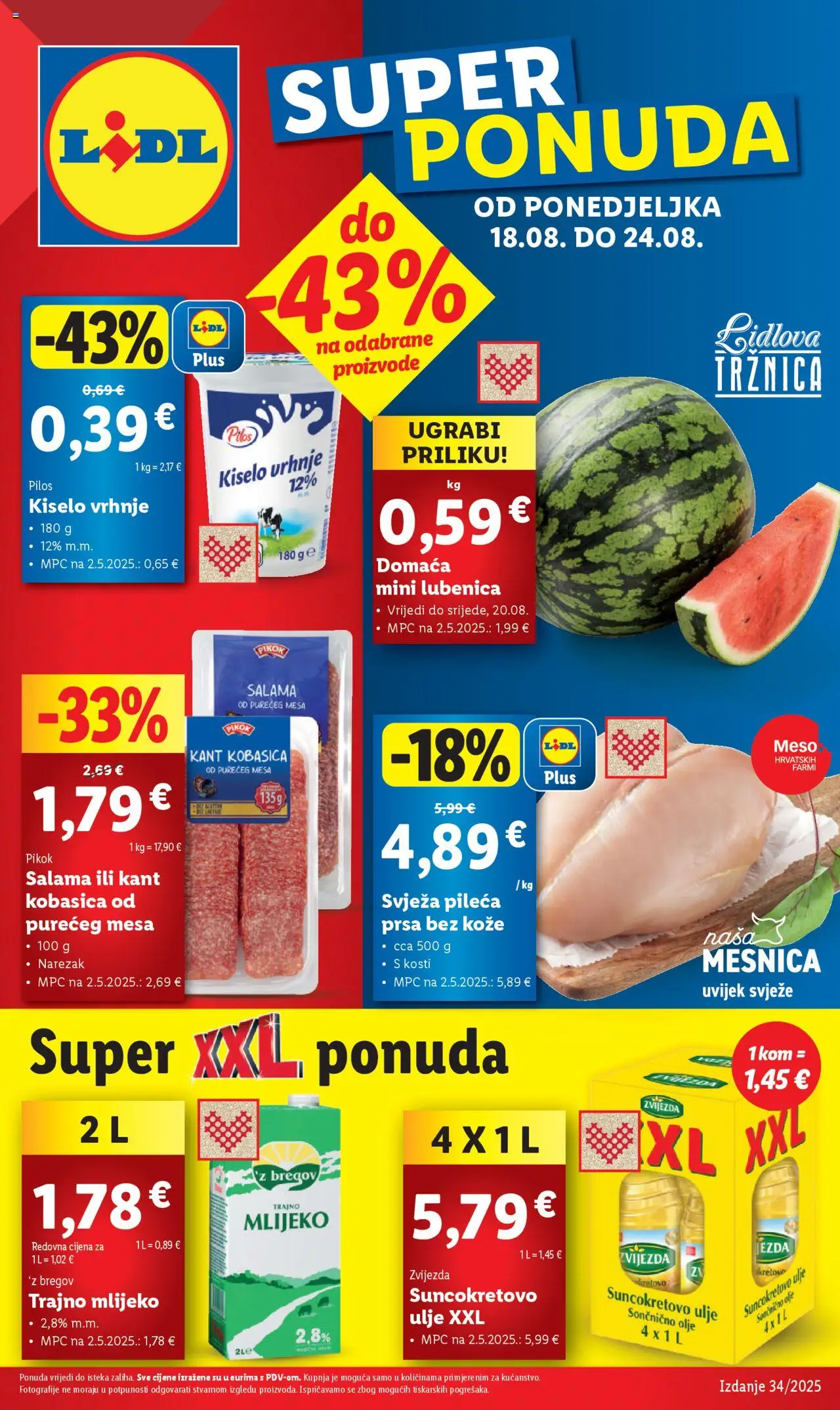 Lidl aktualni Katalog vrijedi od 18.08.2025 - tjedna akcija broj stranice 1