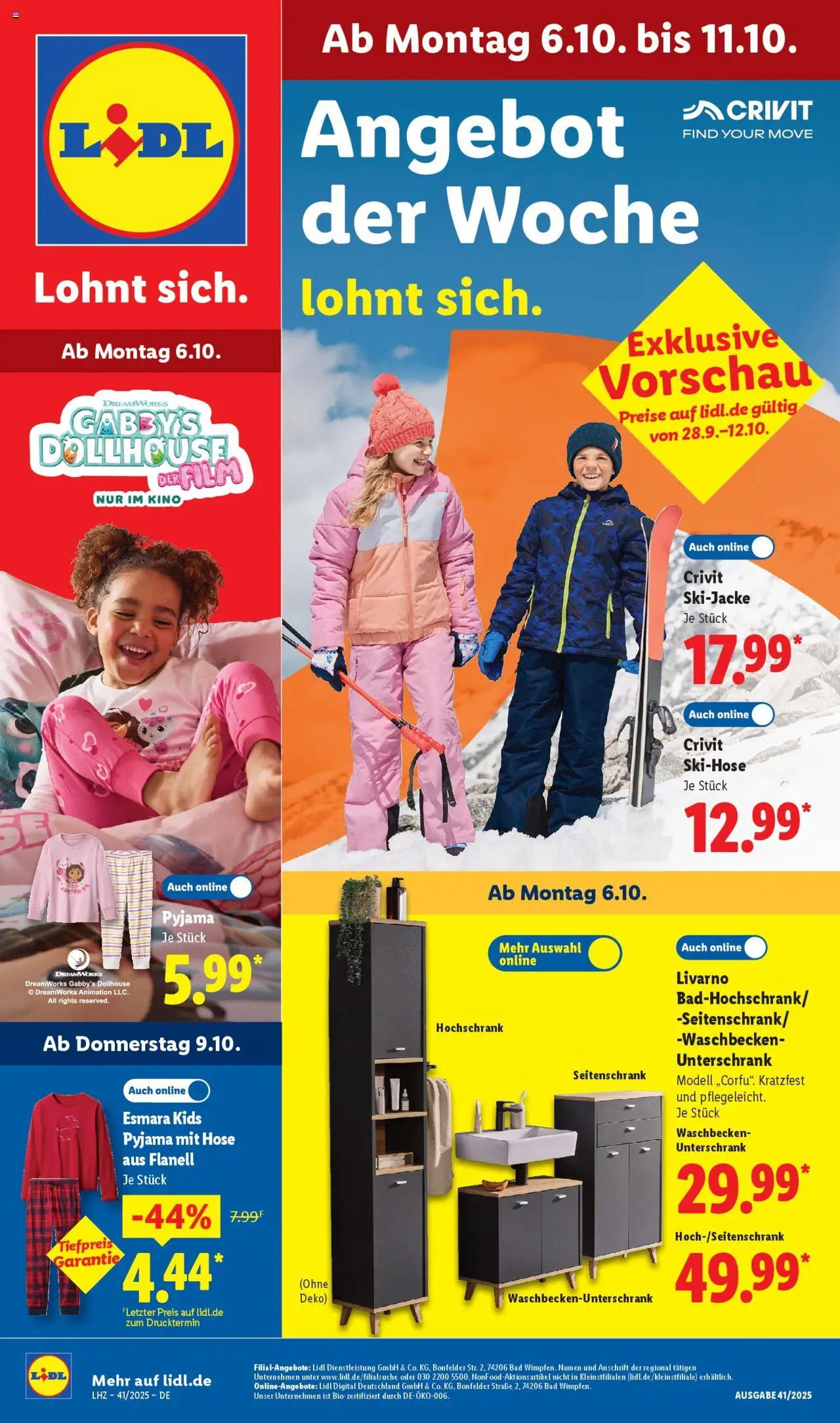 LIDL Prospekt ab Montag 06.10.2025 > Prospekt Gundelsheim