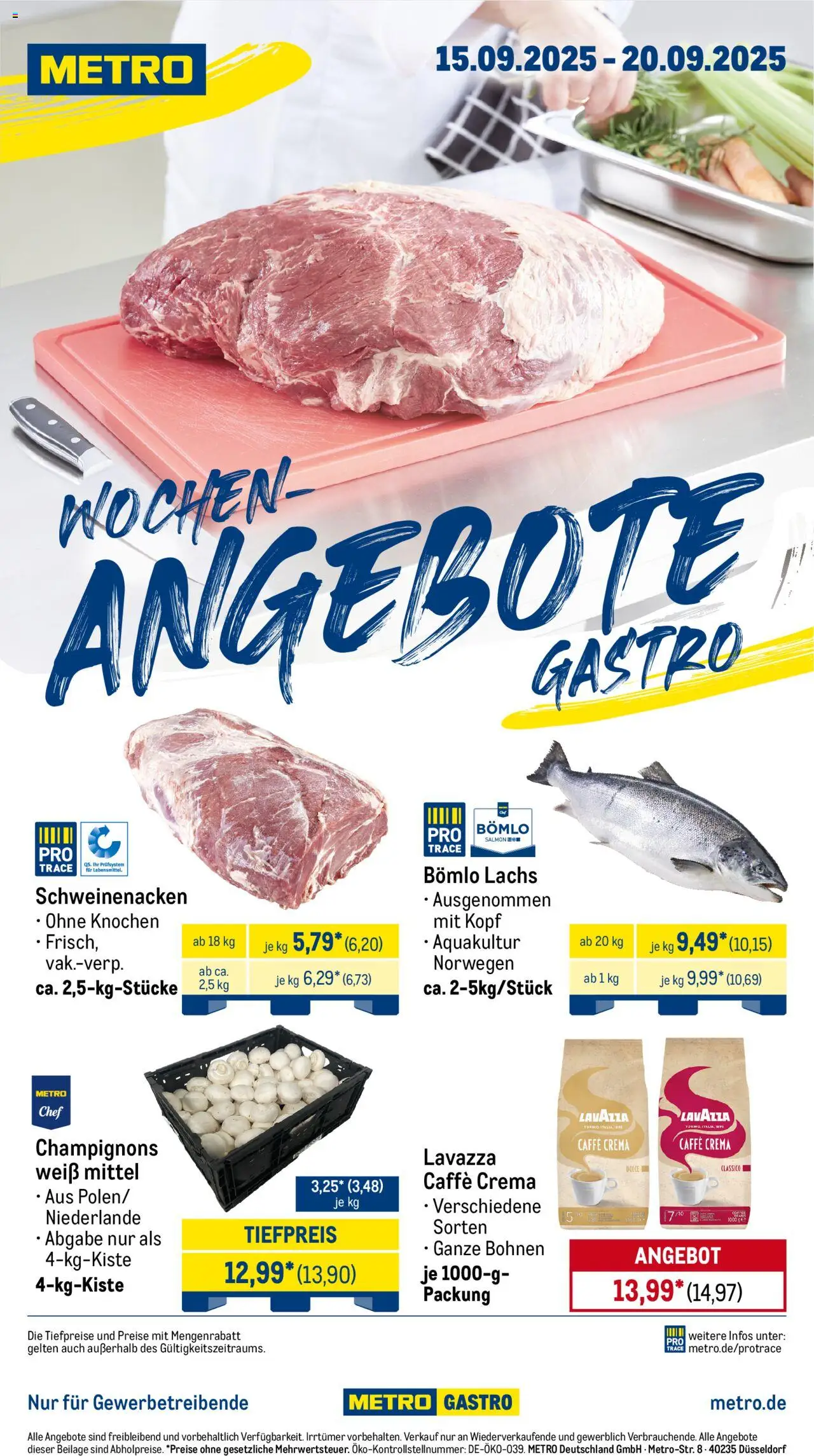 Metro Prospekt ab 15.09.2025 - Wochen-Angebote Gastro