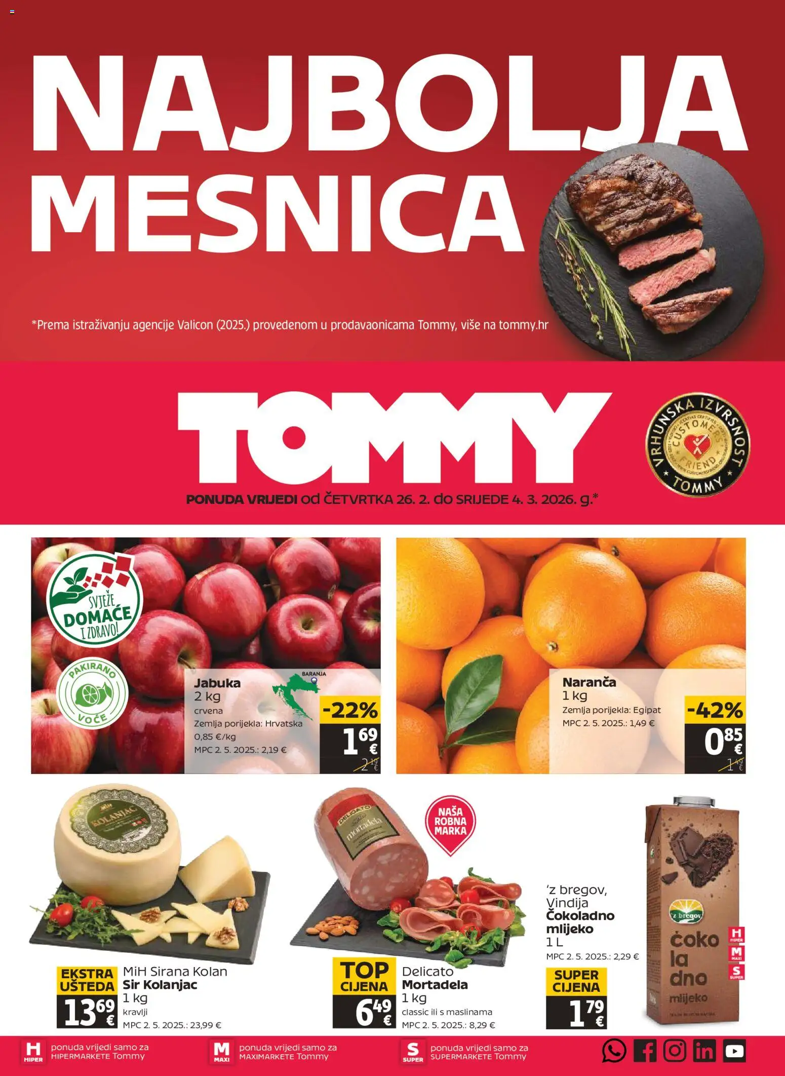 Pregled letka Katalog trgovine Tommy vrijedi od 26.02.2026