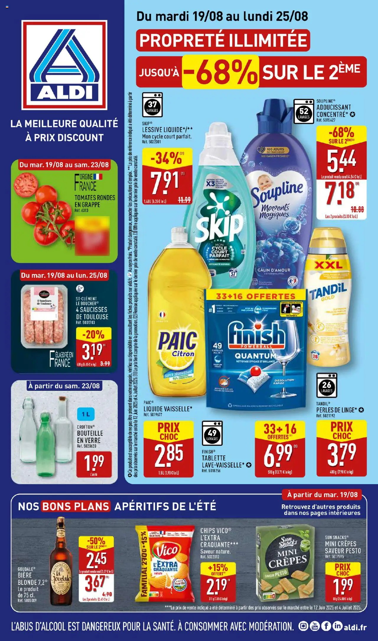 Catalogue de la semaine 34 de la boutique Aldi valable du 19/08/2025 - Page numéro 1