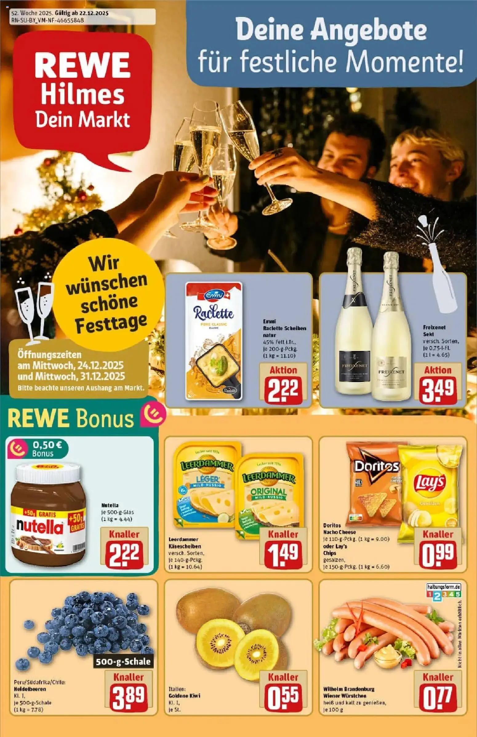Vorschau von dem Prospekt des Geschäftes Rewe, gültig ab dem 22.12.2025