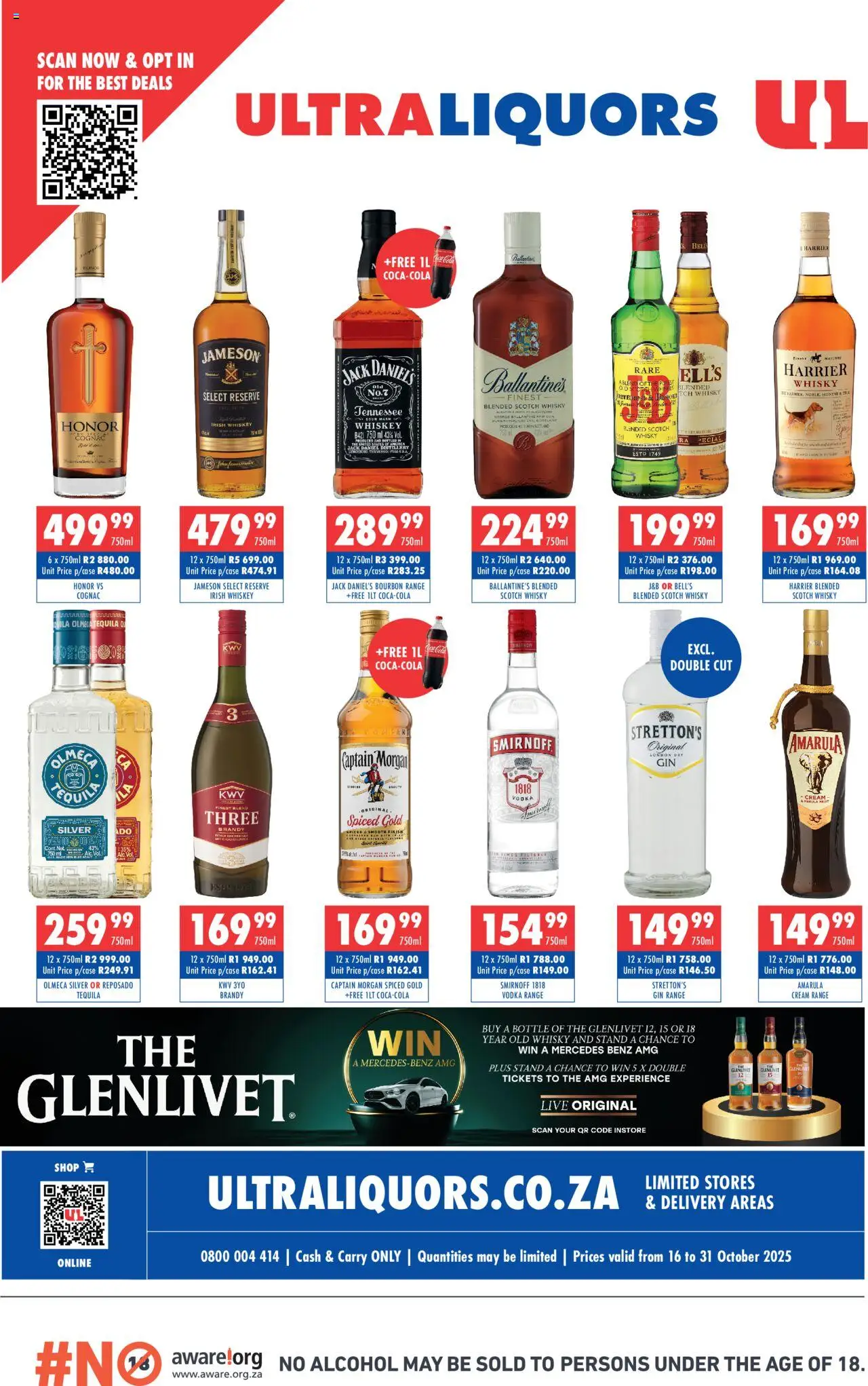 Ultra Liquors Specials from 16/10 - 31/10/2025 > Promotions