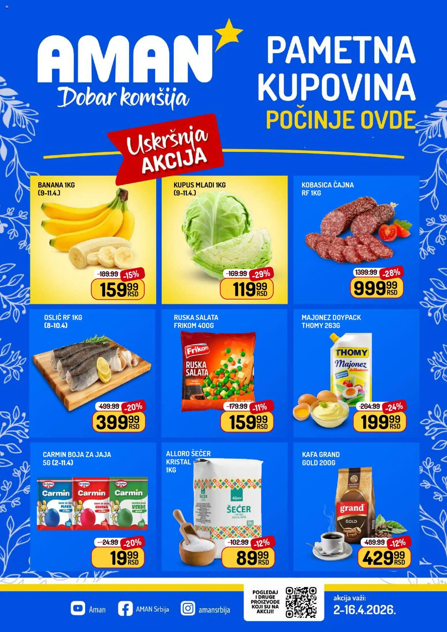 Pregled Aman kataloga - važi od 02.04.2026