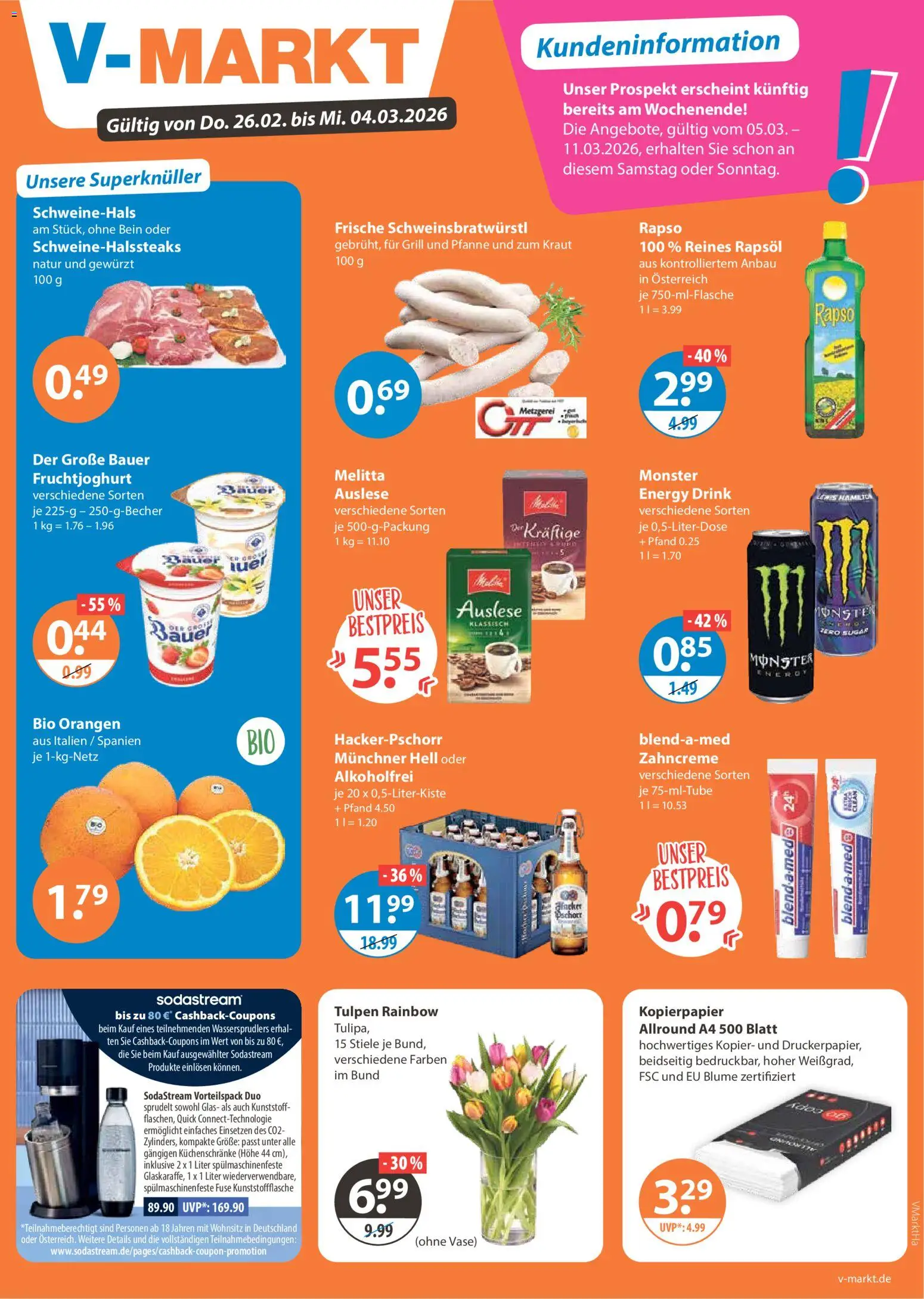 Vorschau von dem Prospekt des Geschäftes V-Markt, gültig ab dem 26.02.2026