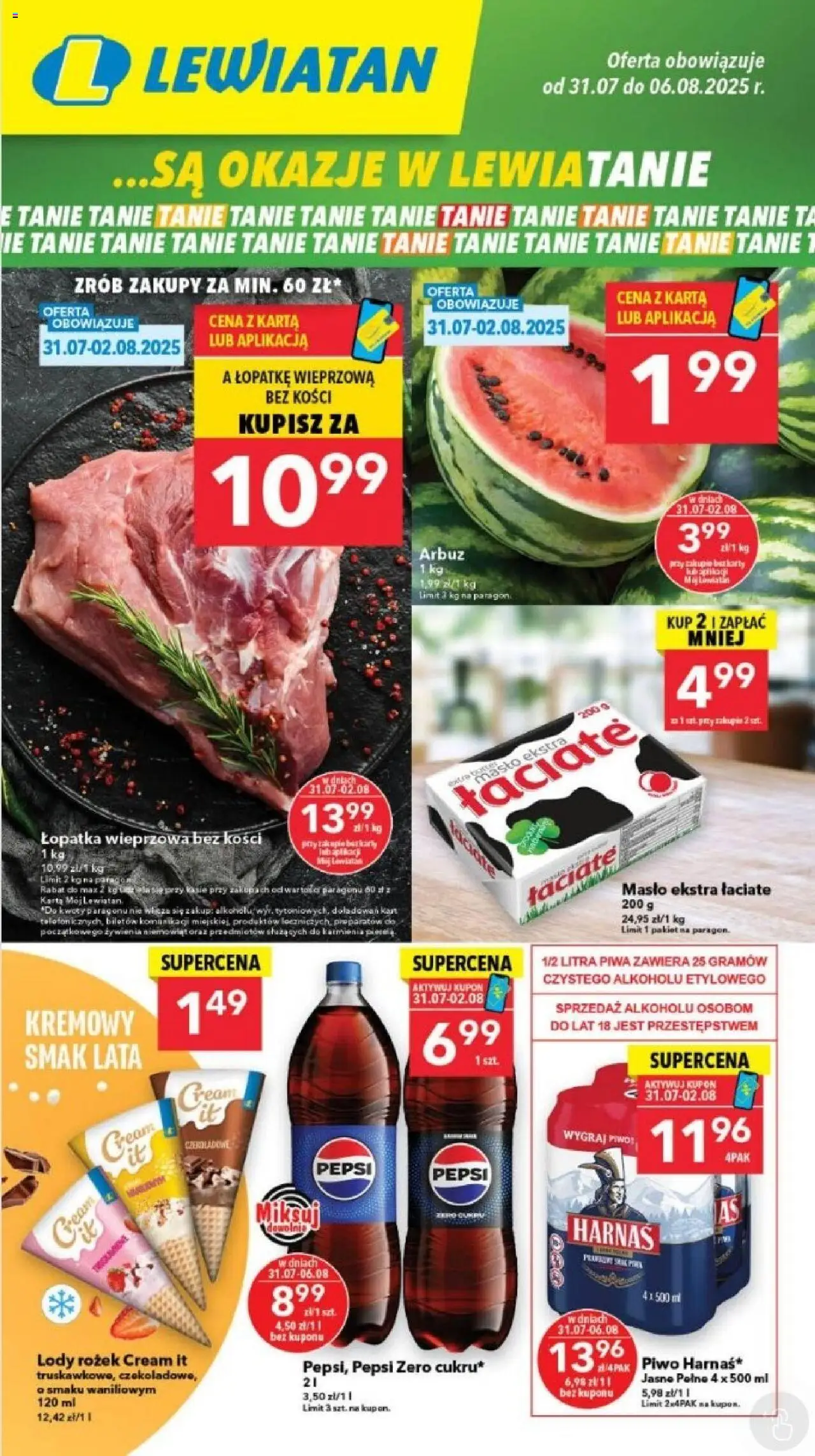 Lewiatan gazetka od 31.07.2025 - Promocje "Szczecin" - Numer strony 1