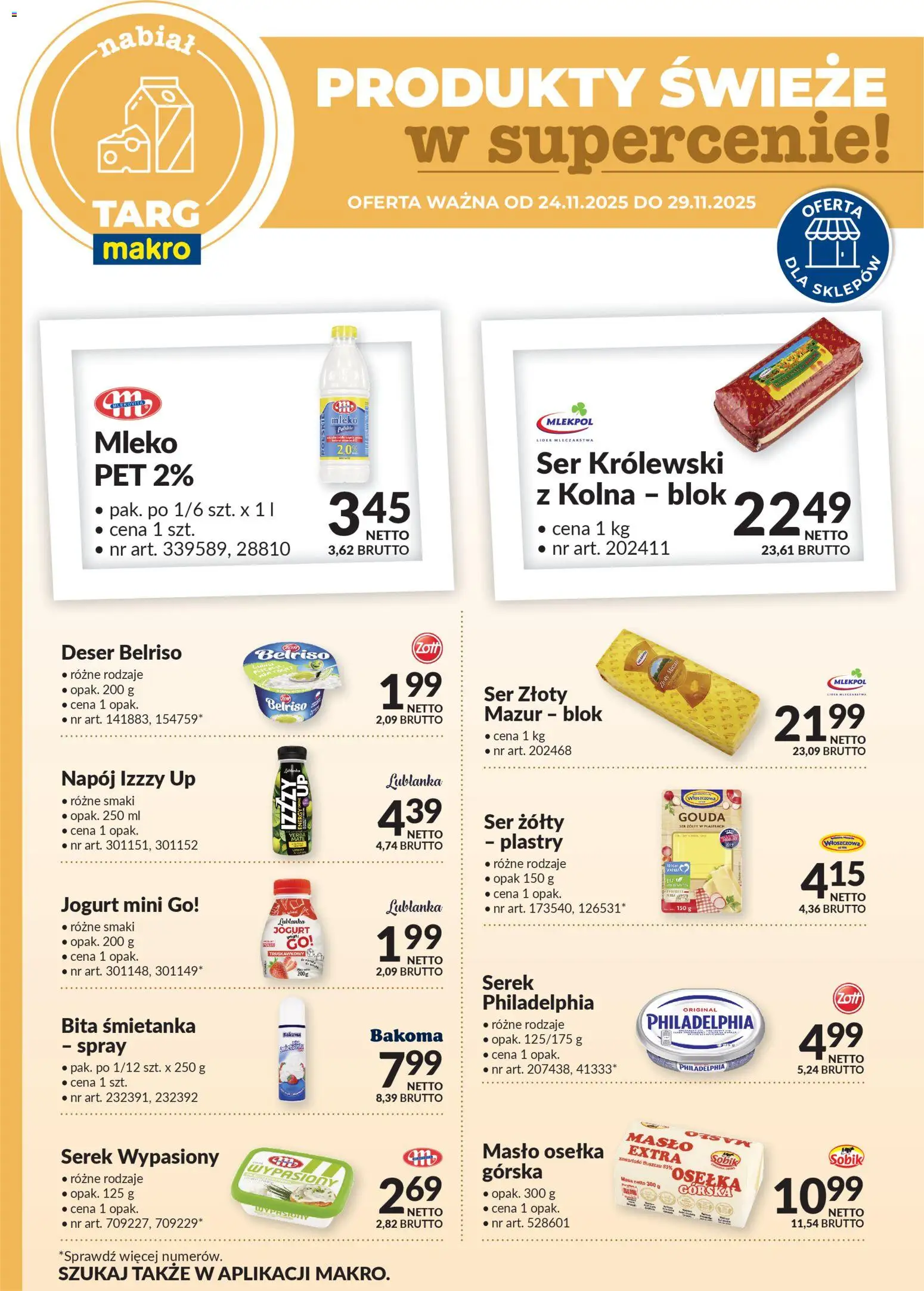 Pogląd gazetki "Oferta świeża w super cenach" ze sklepu Makro ważnej od 24.11.2025