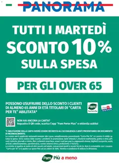 Anteprima dell'opuscolo Volantino Sconto 10% Anziani Over 65 Martedì dal negozio Panorama valido da 01/01/2026