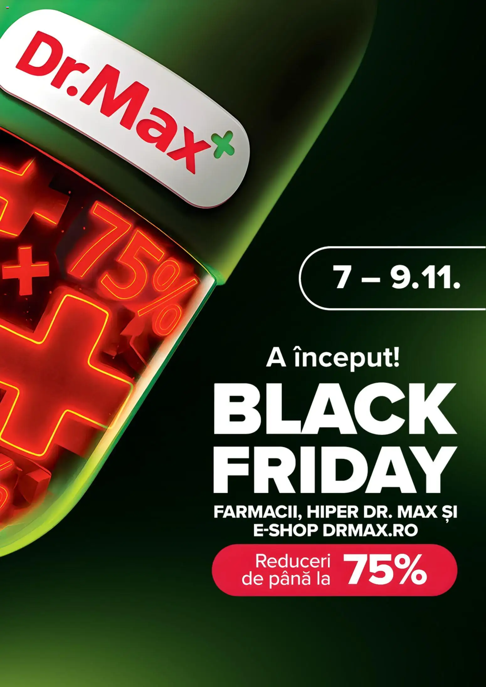 Previzualizarea de cataloage: Dr.Max Black Friday valabil de la 07.11.2025