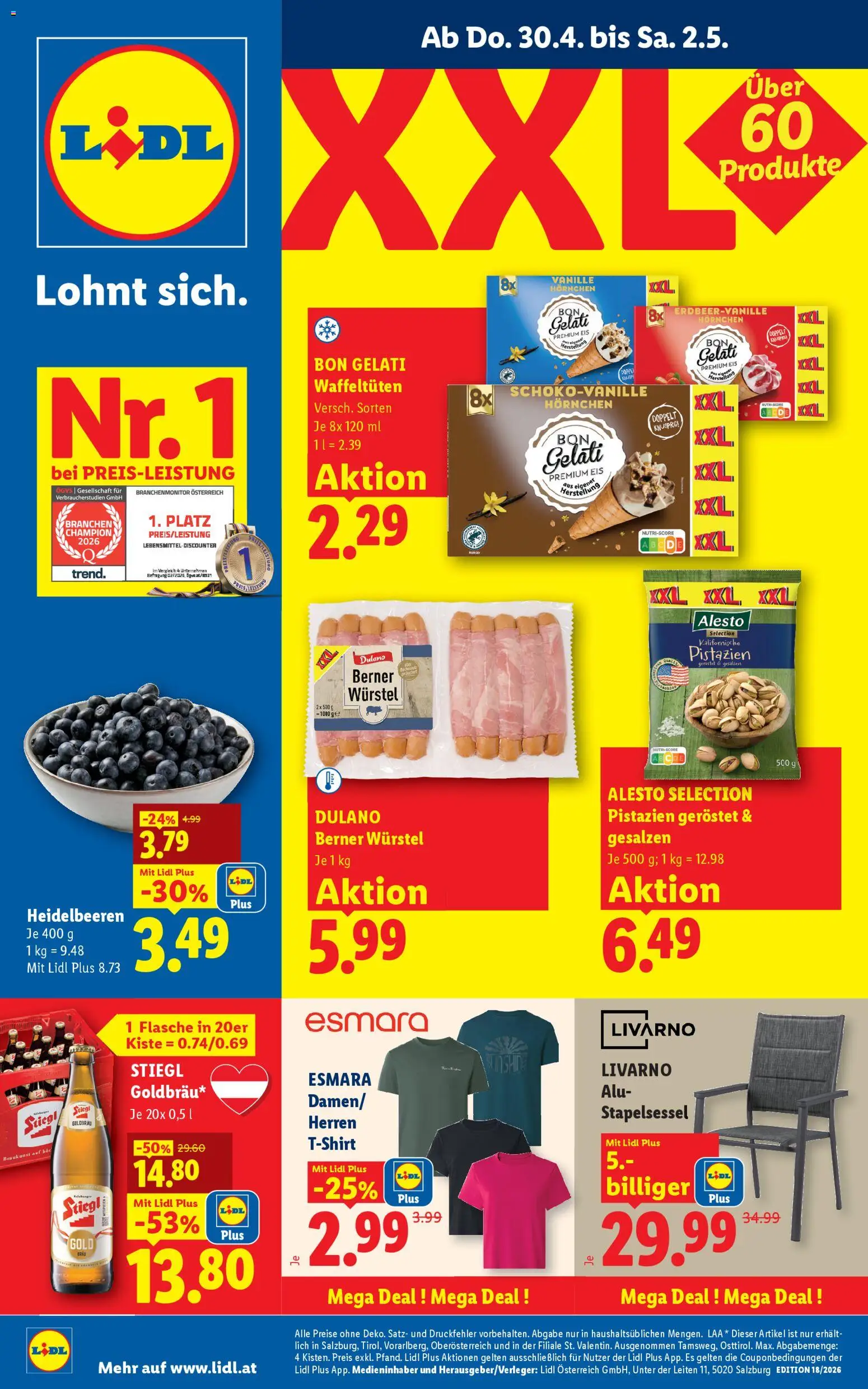 Vorschau der Angebote: Lidl Lidl Flugblatt - Altenmarkt im Pongau, St. Johann im Pongau, Zell am See gültig ab 30.04.2026