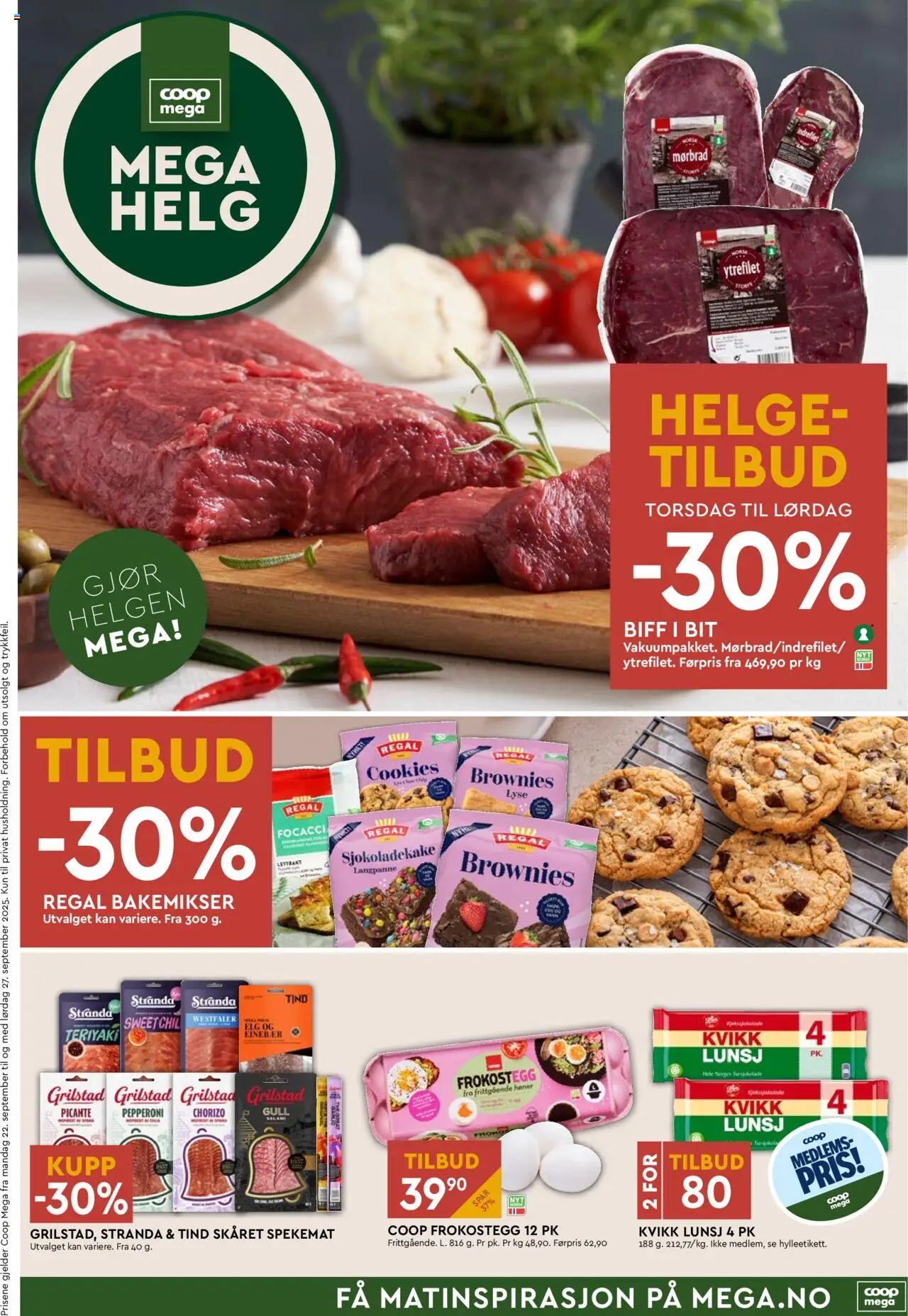 Mega Helg Coop Mega gyldig fra 22/09/2025 - Sidenummer 1