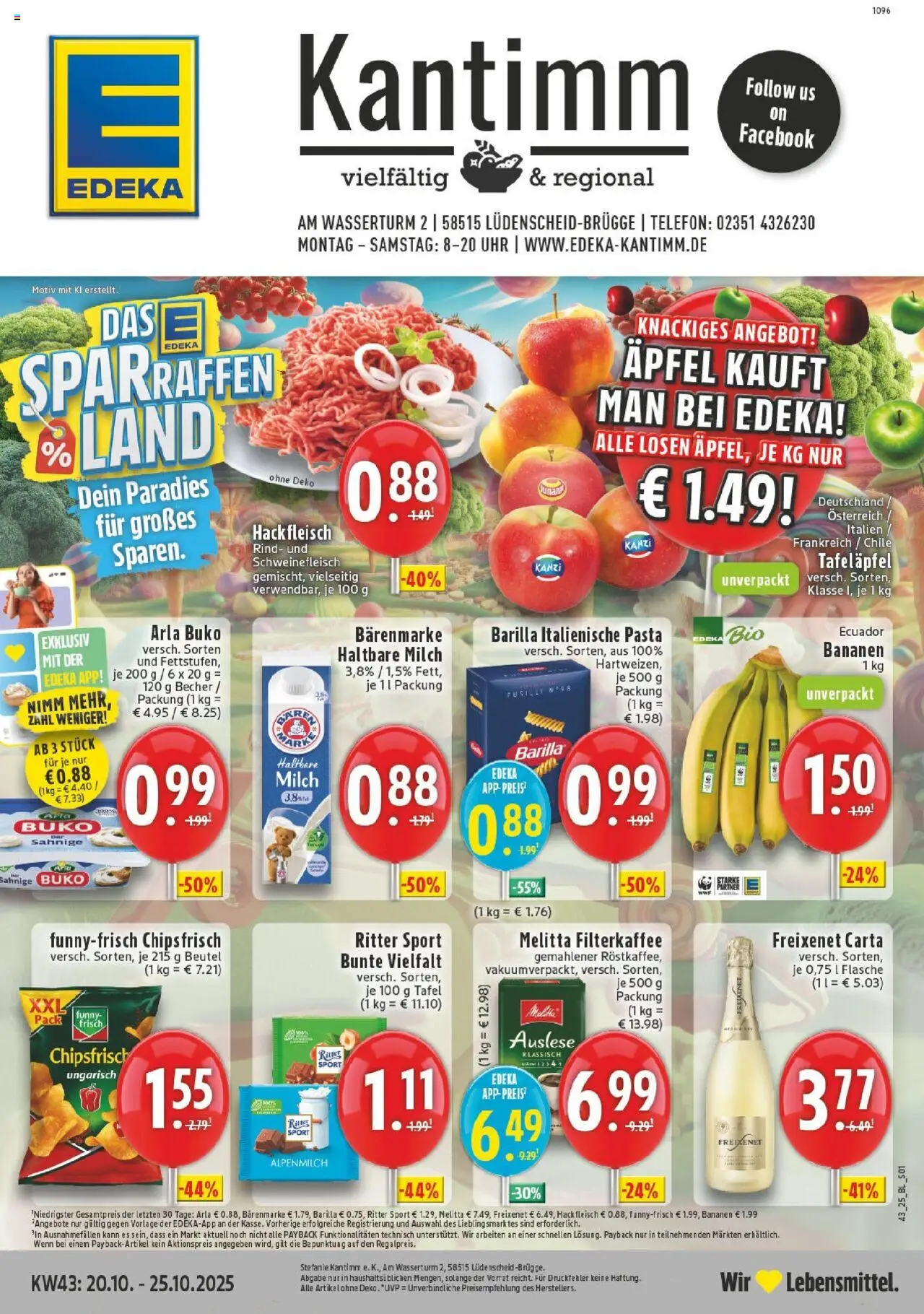 EDEKA Prospekt ab 19.10.2025 - Prospekt Lüdenscheid Online