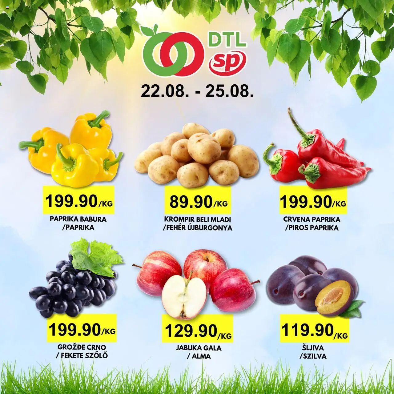 Senta Promet katalog važi od 22.08.2025 - stranica 1 - Paprika, Krompir, Šljiva, Grožđe, Crvena paprika, Paprika babura