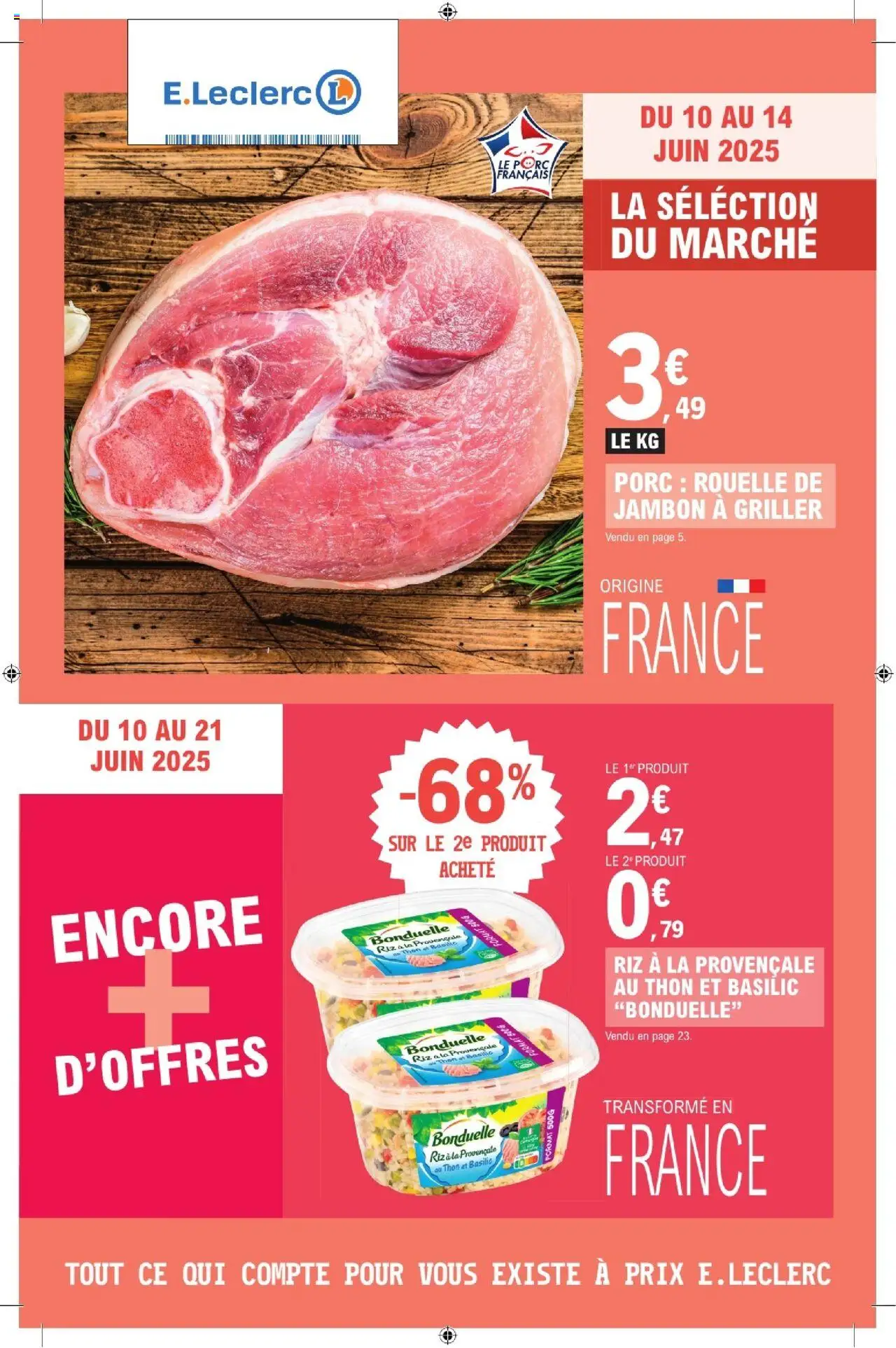 Catalogue de la semaine 24 de la boutique E.Leclerc valable du 10/06/2025 - Page numéro 1