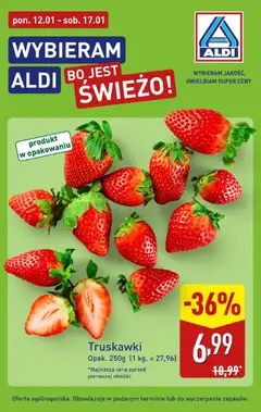 Pogląd gazetki "Truskawki" ze sklepu Aldi ważnej od 12.01.2026