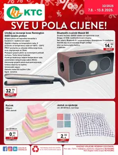 Pregled letka Letak sve u pola cijene trgovine KTC vrijedi od 07.08.2025