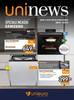 Anteprima dell'opuscolo Volantino Incasso dal negozio Unieuro valido da 27/10/2025