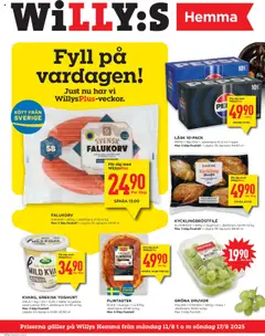 Förhandsgranska reklamblad Aktuella reklamblad Willys Hemma från butik Willys gäller från 11/08/2025