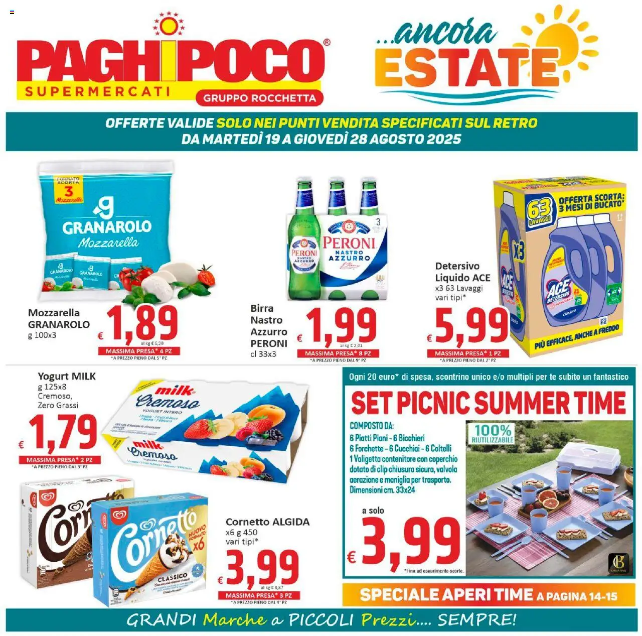 Volantino Paghi Poco valido da 19/08/2025 numero di pagina 1