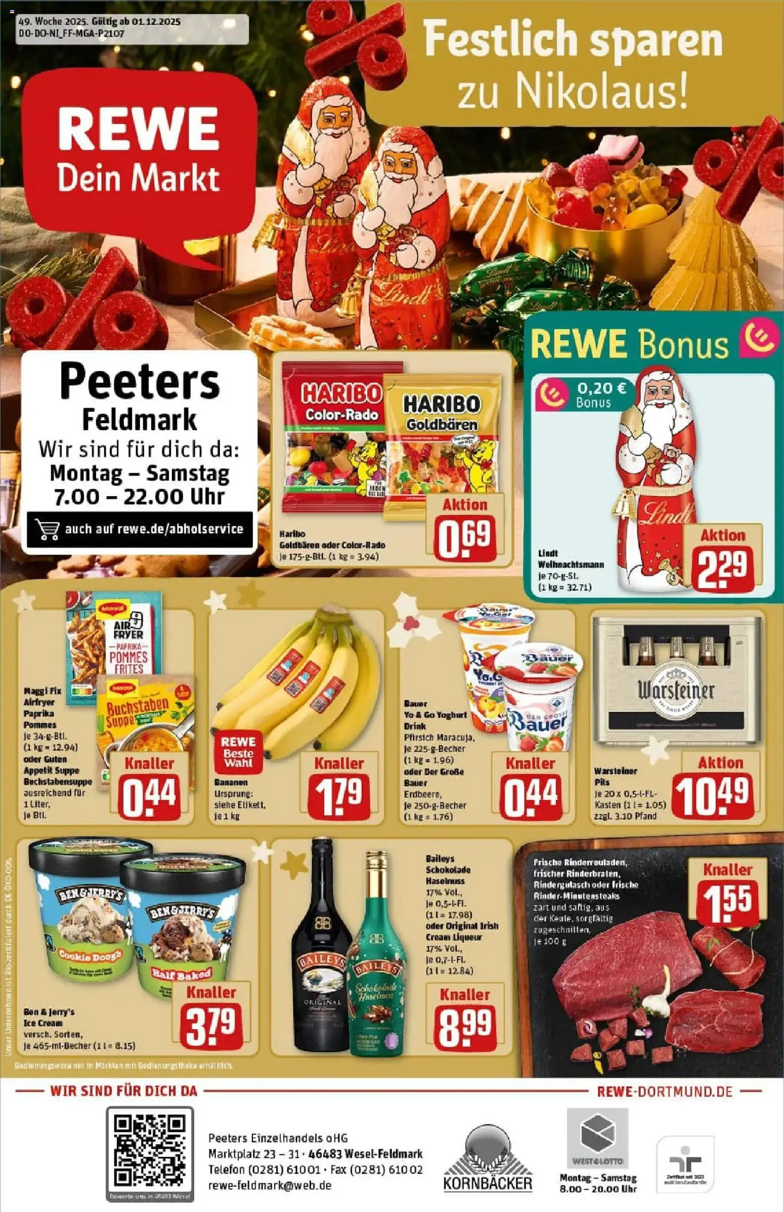 Vorschau von dem Prospekt des Geschäftes Rewe, gültig ab dem 01.12.2025