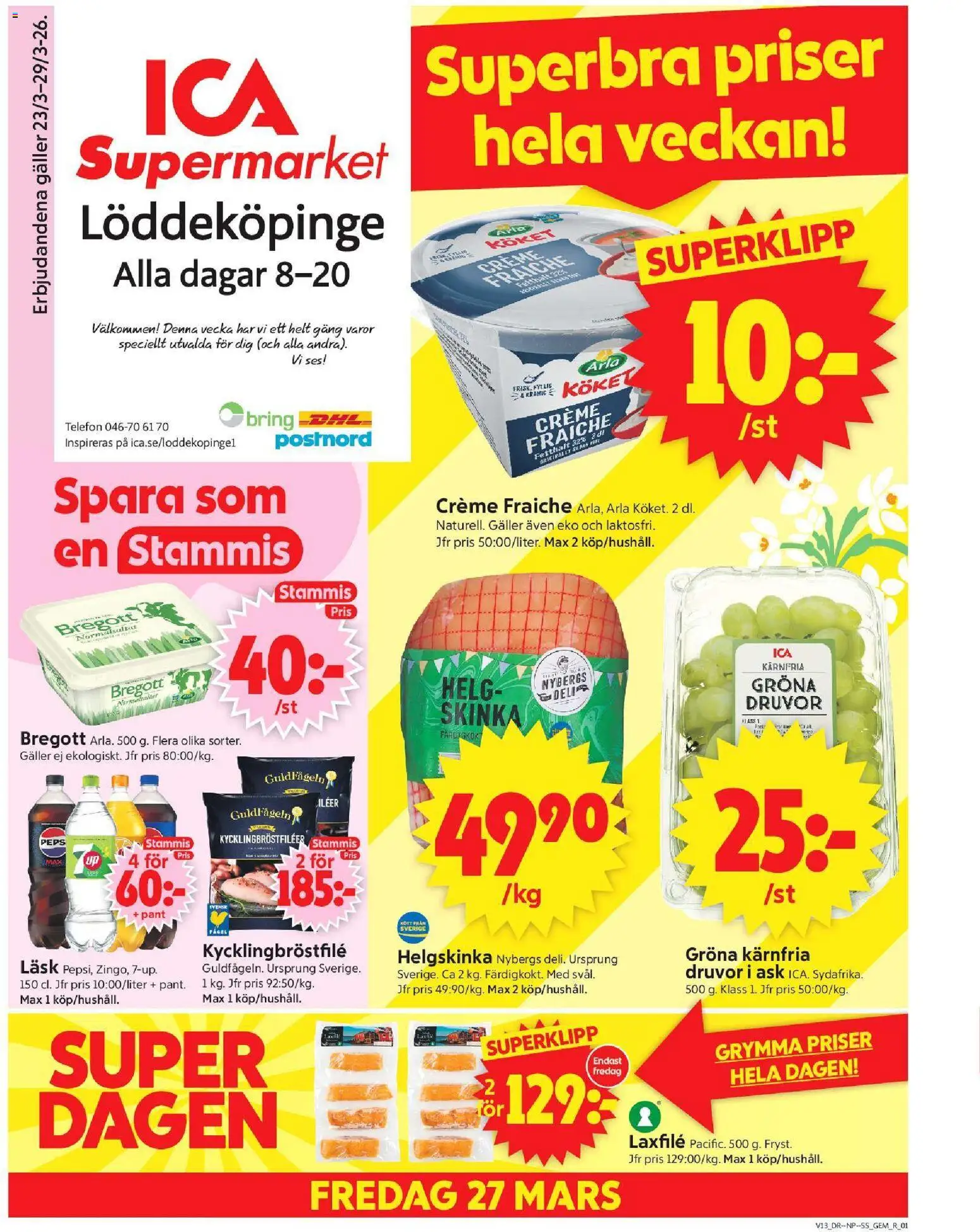 Förhandsgranska reklamblad Löddeköpinge från butik ICA Supermarket gäller från 23/03/2026