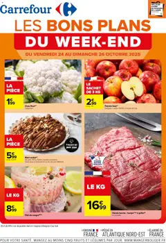 Prévisualisation de Catalogue les bons plans du week-end du magasin Carrefour formulaire valide 24/10/2025