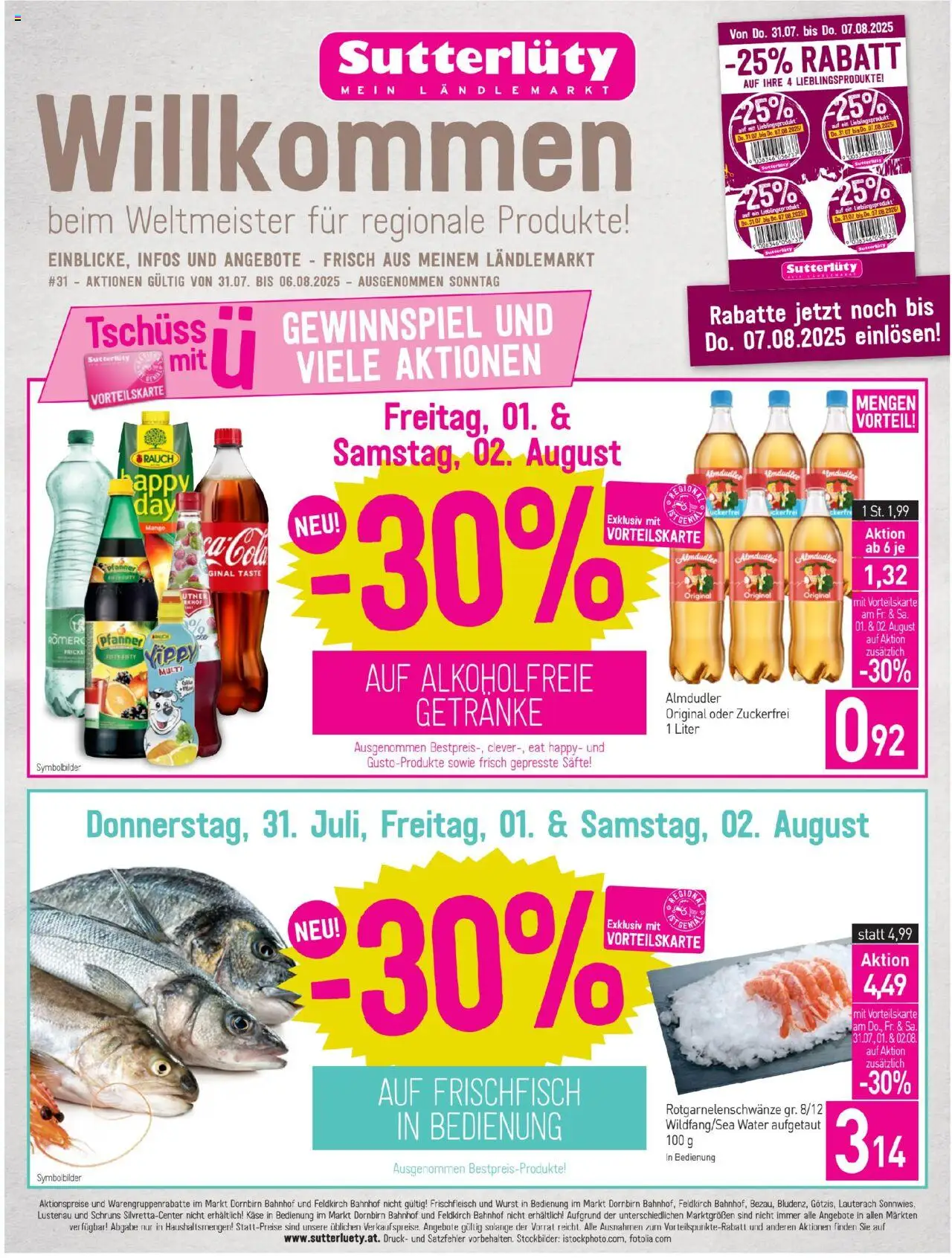  Sutterlüty Flugblatt ab (31.07.2025 - 06.08.2025) - Seite 1