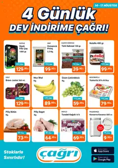 Çağrı Market Dev İndirim Kataloğu 14.08.2025 - Broşürünün önizlemesi