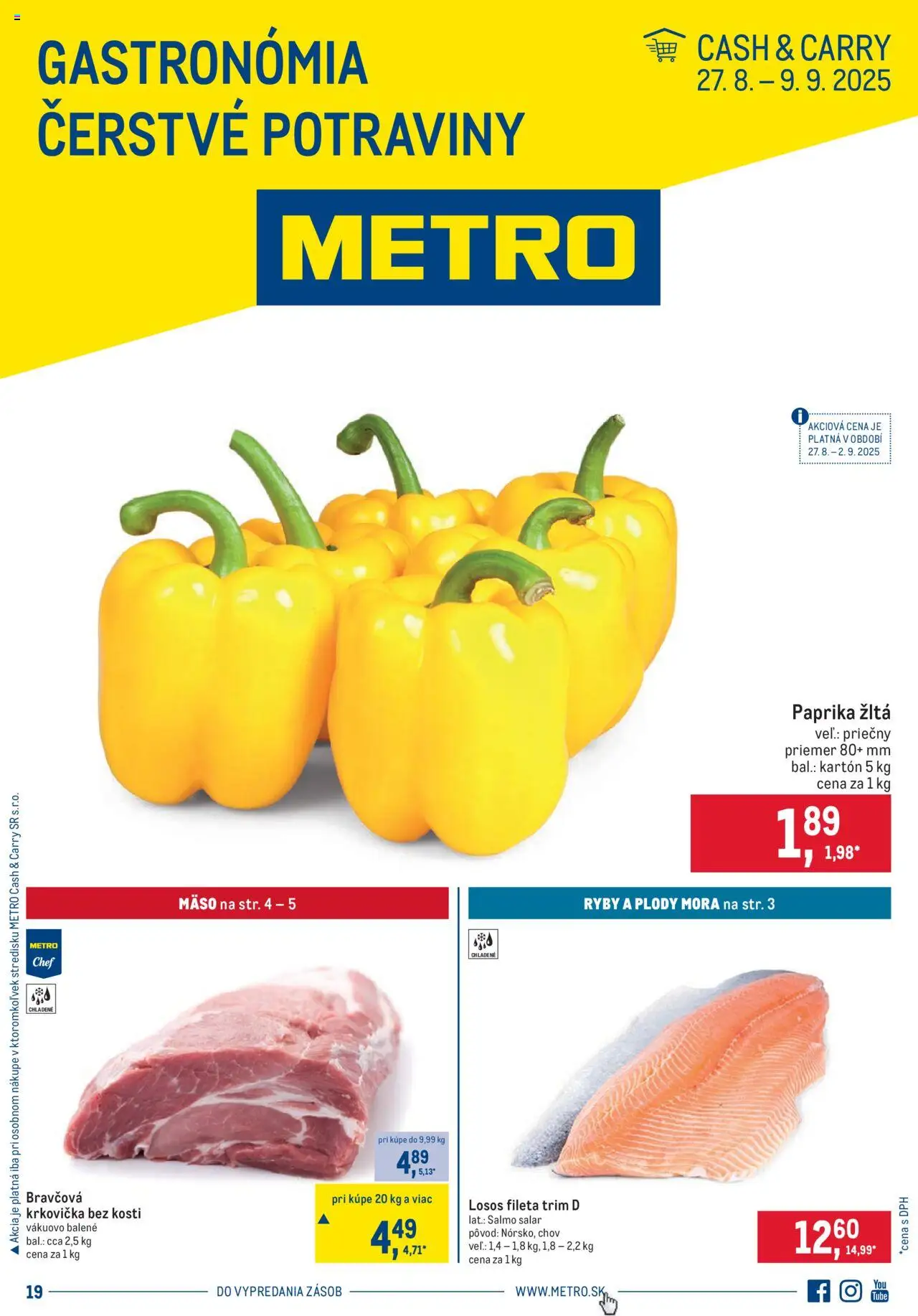Metro Gastronómia (27.08. - 09.09.2025) - Akčná ponuka