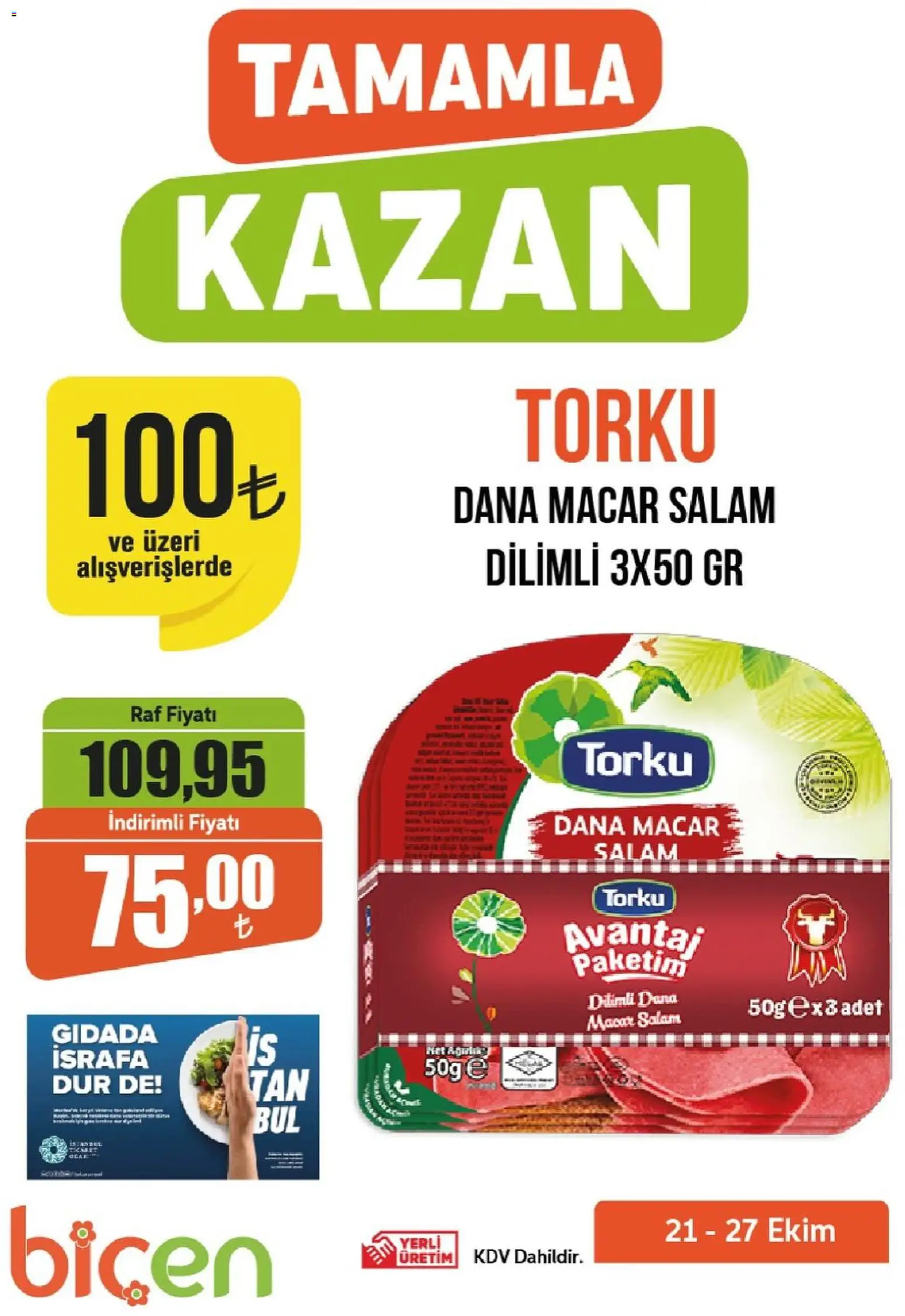 Biçen Market Tamamla Kazan (21 - 27 Ekim 2025) - Sayfa numarası 1