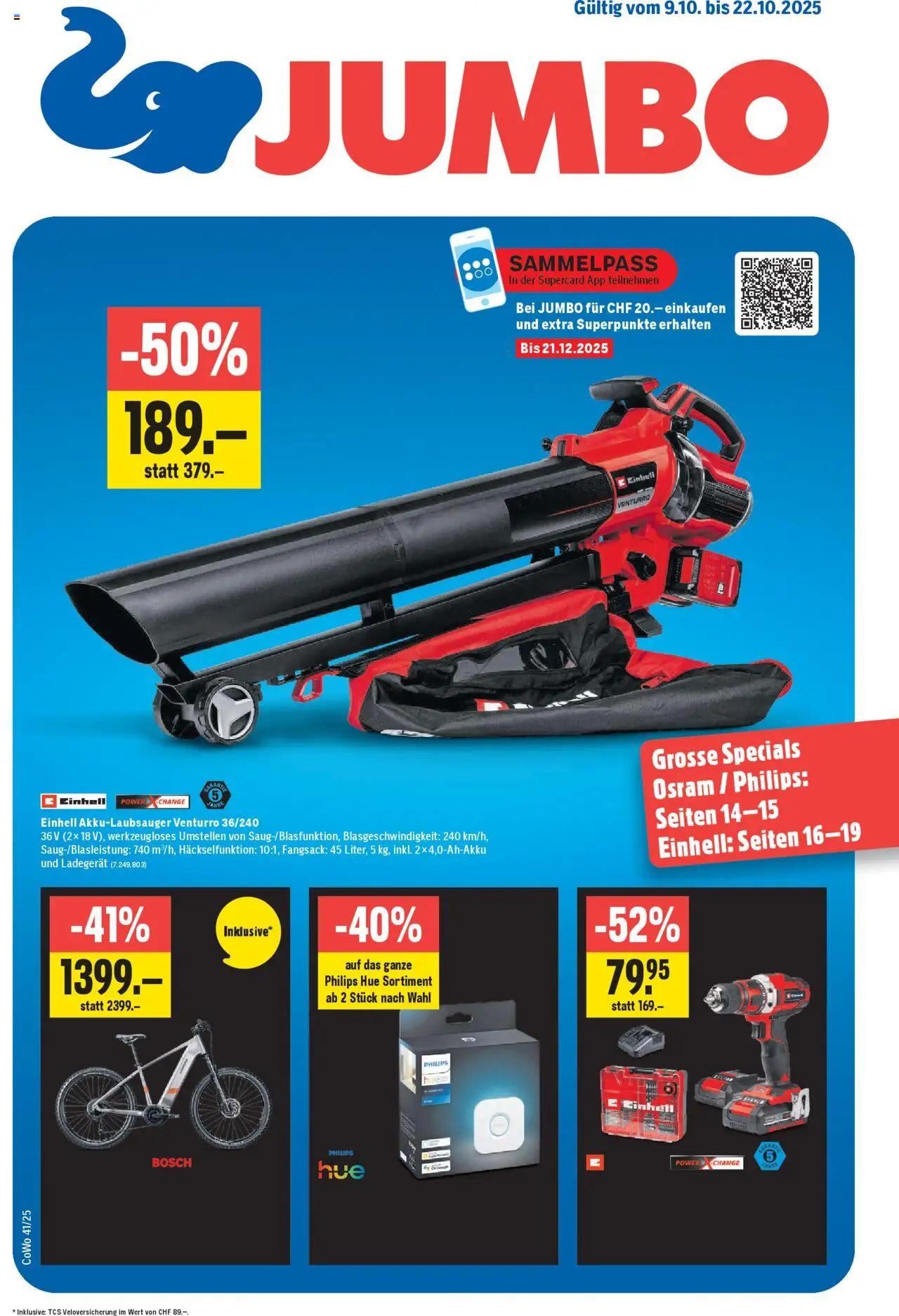 Vorschau des Merkblatts Aktionen vom Shop Jumbo gültig von 09.10.2025 bis 22.10.2025 - Bosch, Philips, Ladegerät