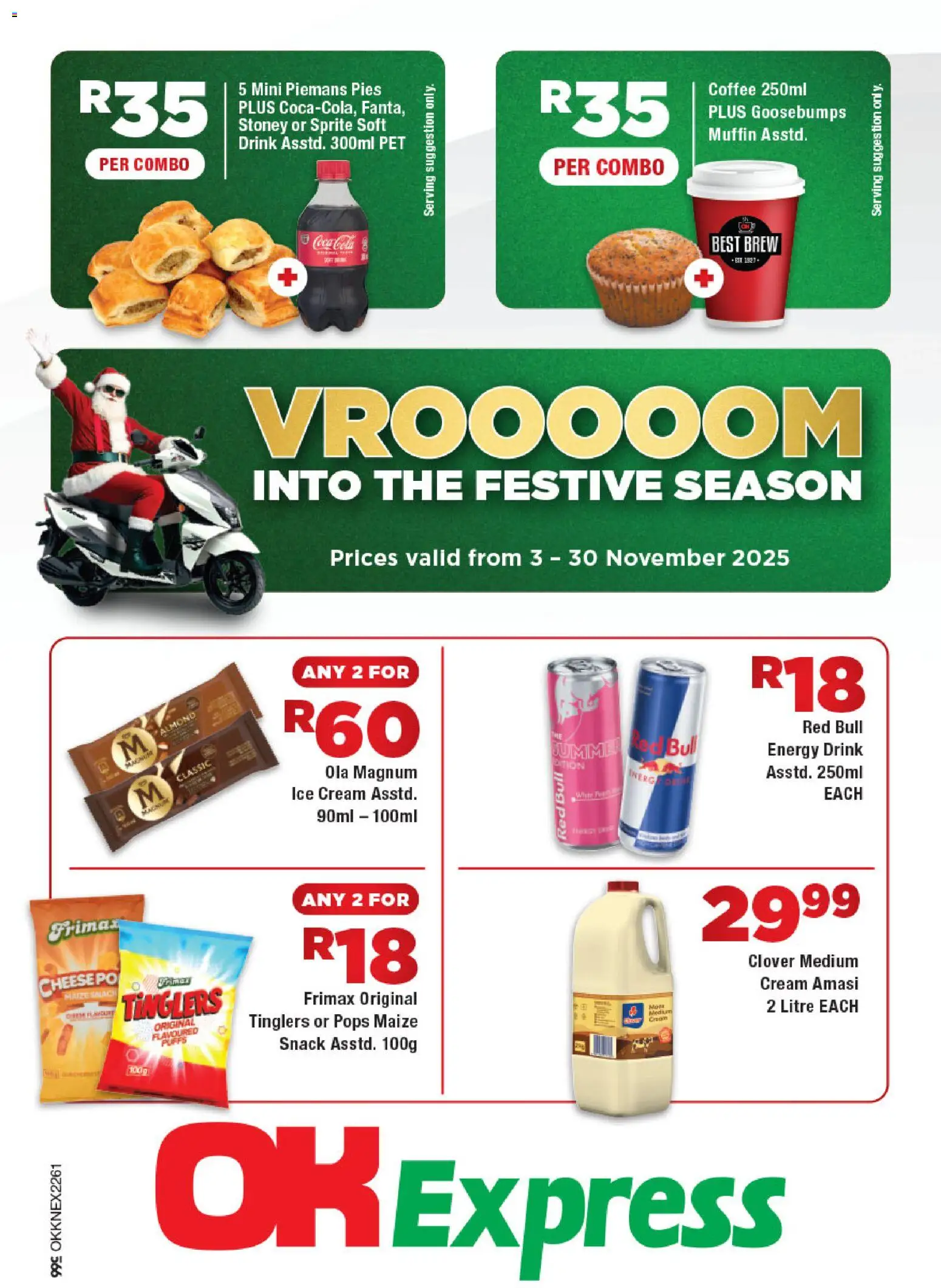 Preview of OK Foods flyer valid from 03/11/2025 - Coffee, Ice cream, Cheese, Cream, Energy drink, Sprite, Stoney
