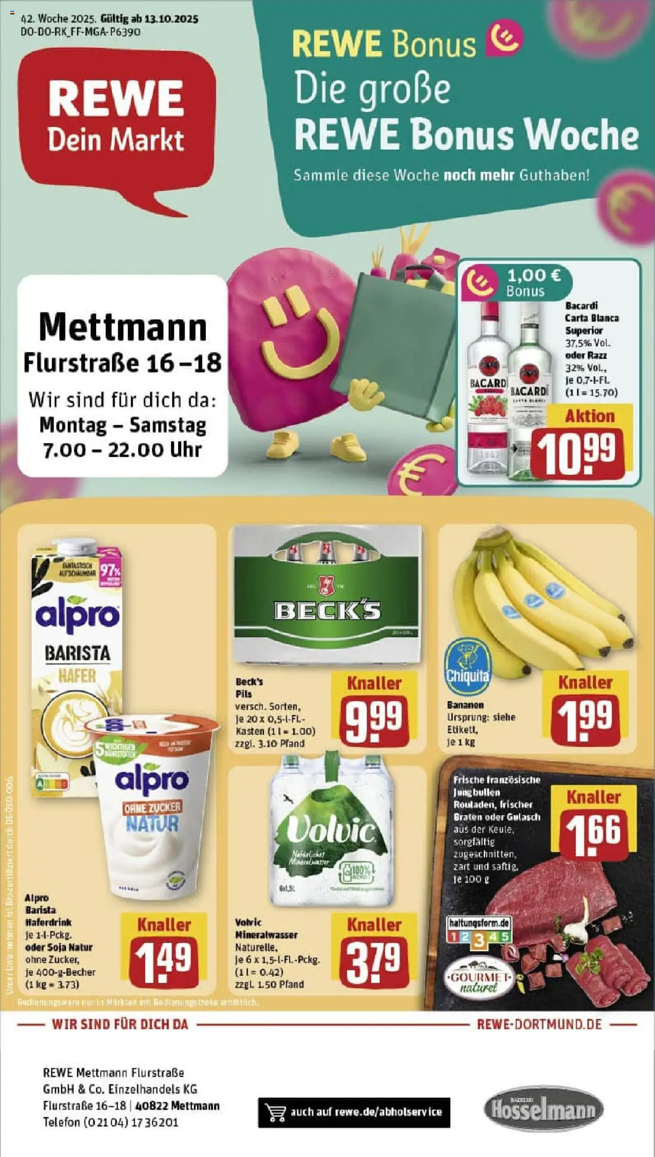 REWE Prospekt ab 13.10.2025 nächste Woche - Prospekt Mettmann	