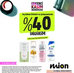 Kipa AVM Saç Bakım Ürünleri ve Şampuanlarda %40 İndirim 05.10.2025 - Broşürünün önizlemesi