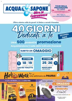 Anteprima dell'opuscolo Volantino 40 Giorni dal negozio Acqua e Sapone valido da 16/10/2025