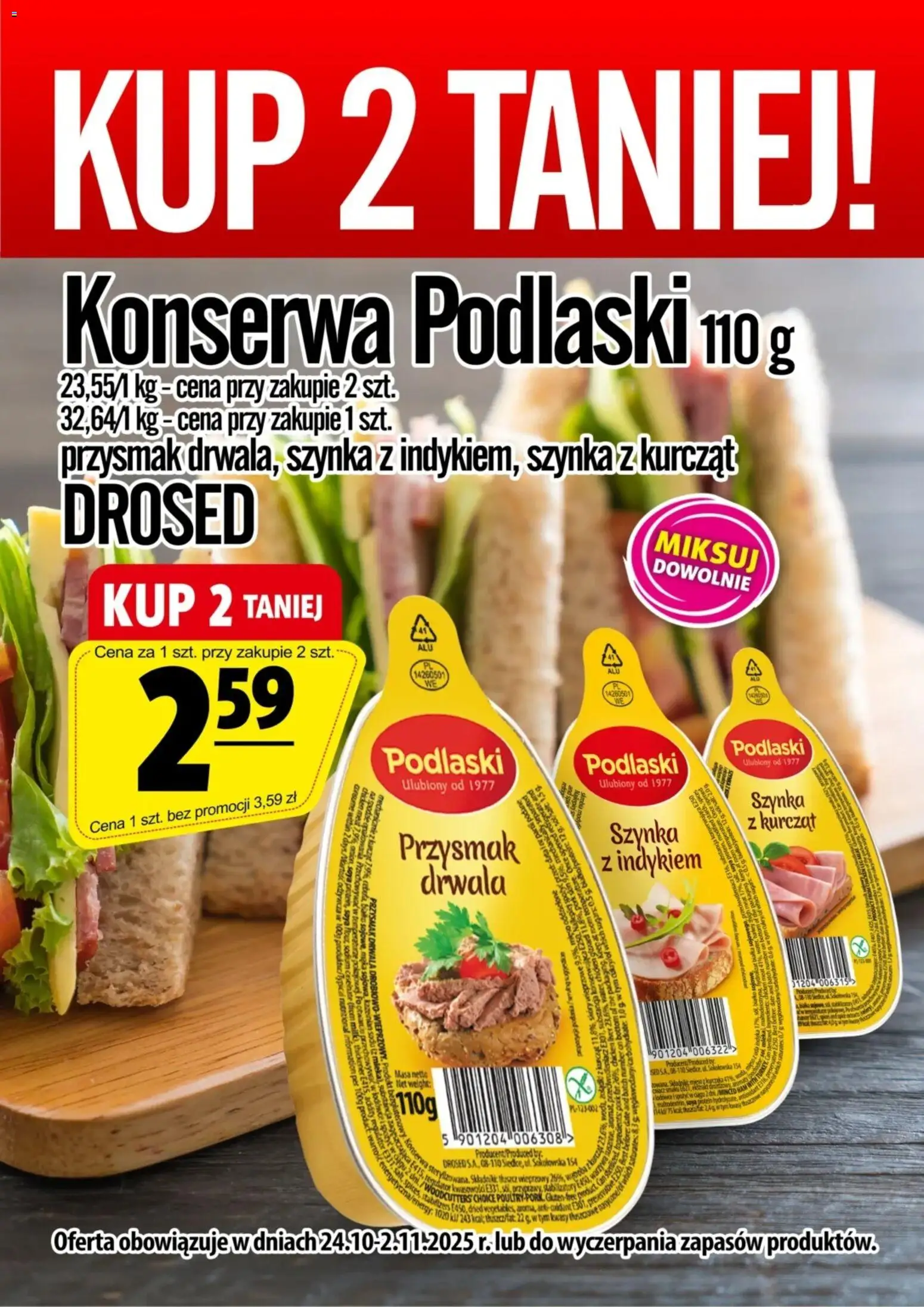 Prim Market Promocja - Konserwa Podlaski od 24.10.2025 - Nowa Gazetka - Numer strony 1