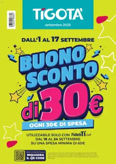 Anteprima dell'opuscolo Attuale volantino dal negozio Tigotà valido da 01/09/2025