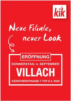 Vorschau der Angebote: Kik Neueröffnung Villach gültig ab 04.09.2025