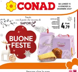 Anteprima dell'opuscolo Buone Feste dal negozio Conad valido da 14/12/2025