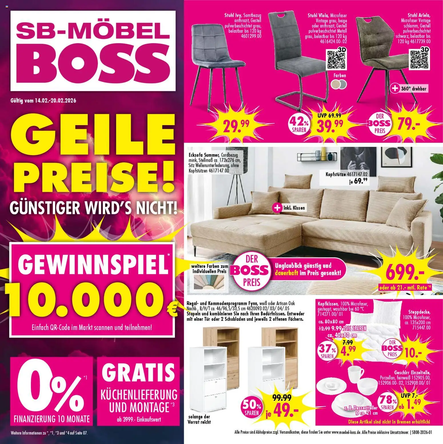 Vorschau von dem Prospekt des Geschäftes SB Möbel Boss, gültig ab dem 14.02.2026