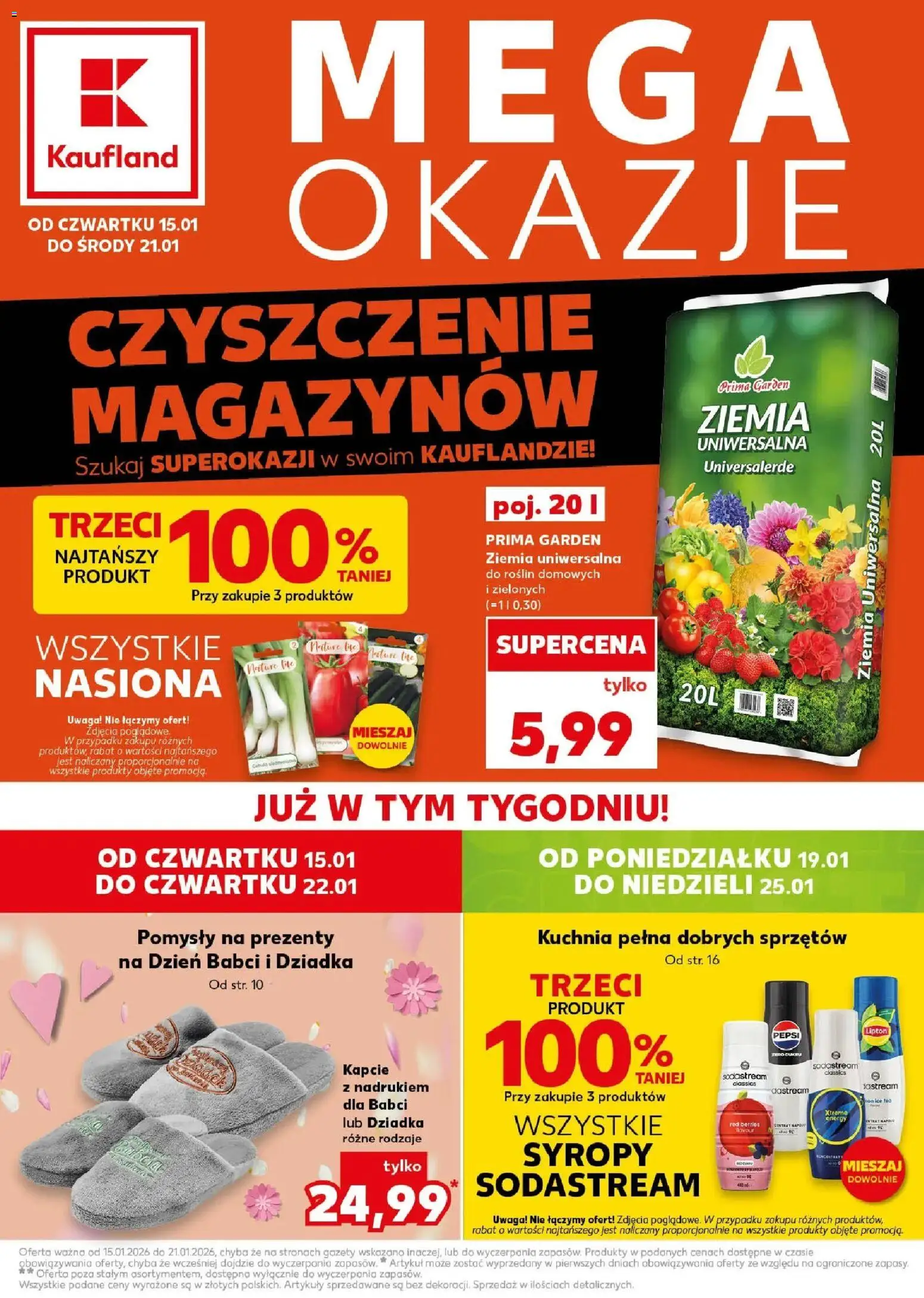 Pogląd gazetki "Mega okazje" ze sklepu Kaufland ważnej od 15.01.2026