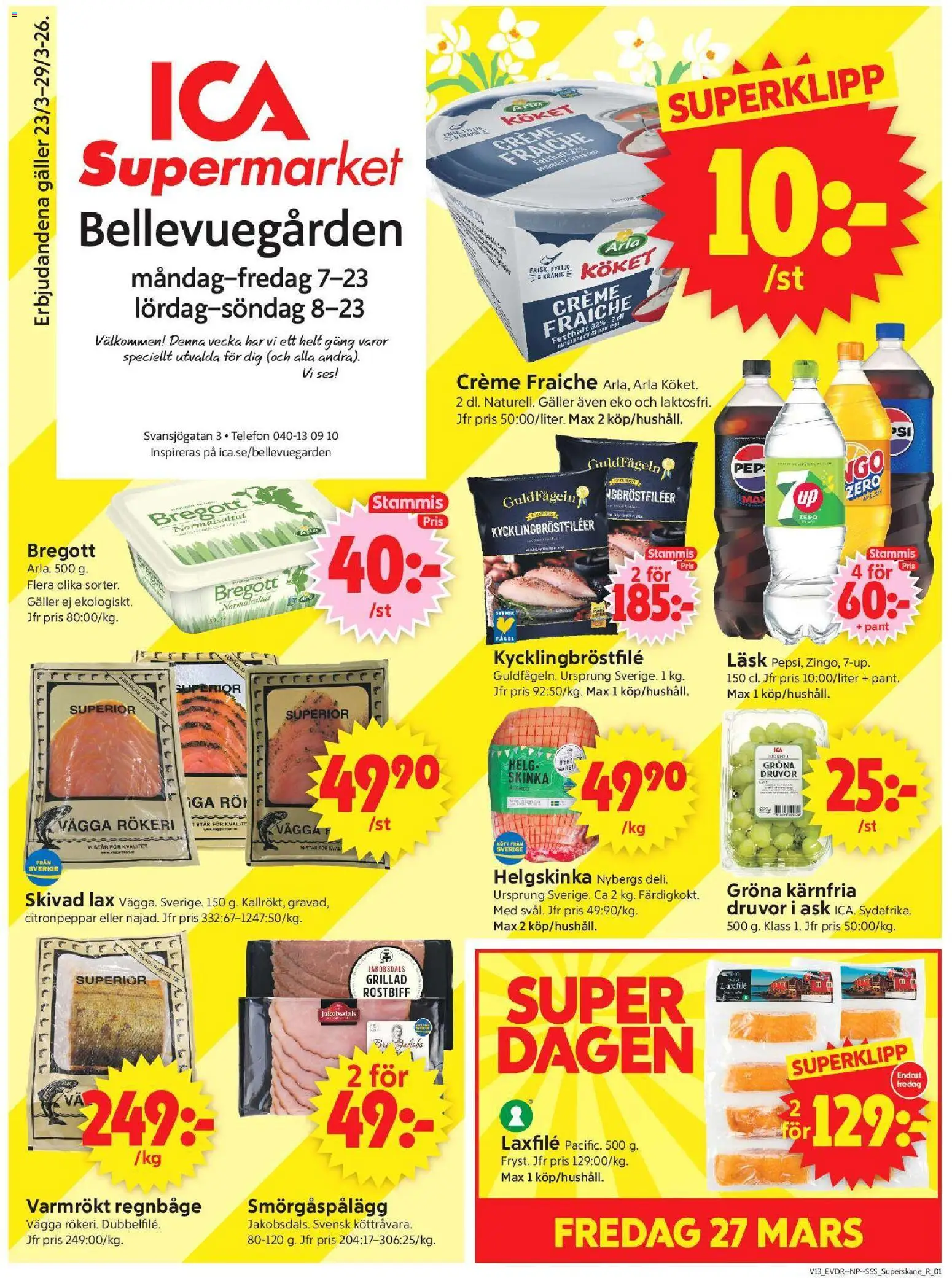 Förhandsgranska reklamblad Malmö från butik ICA Supermarket gäller från 23/03/2026